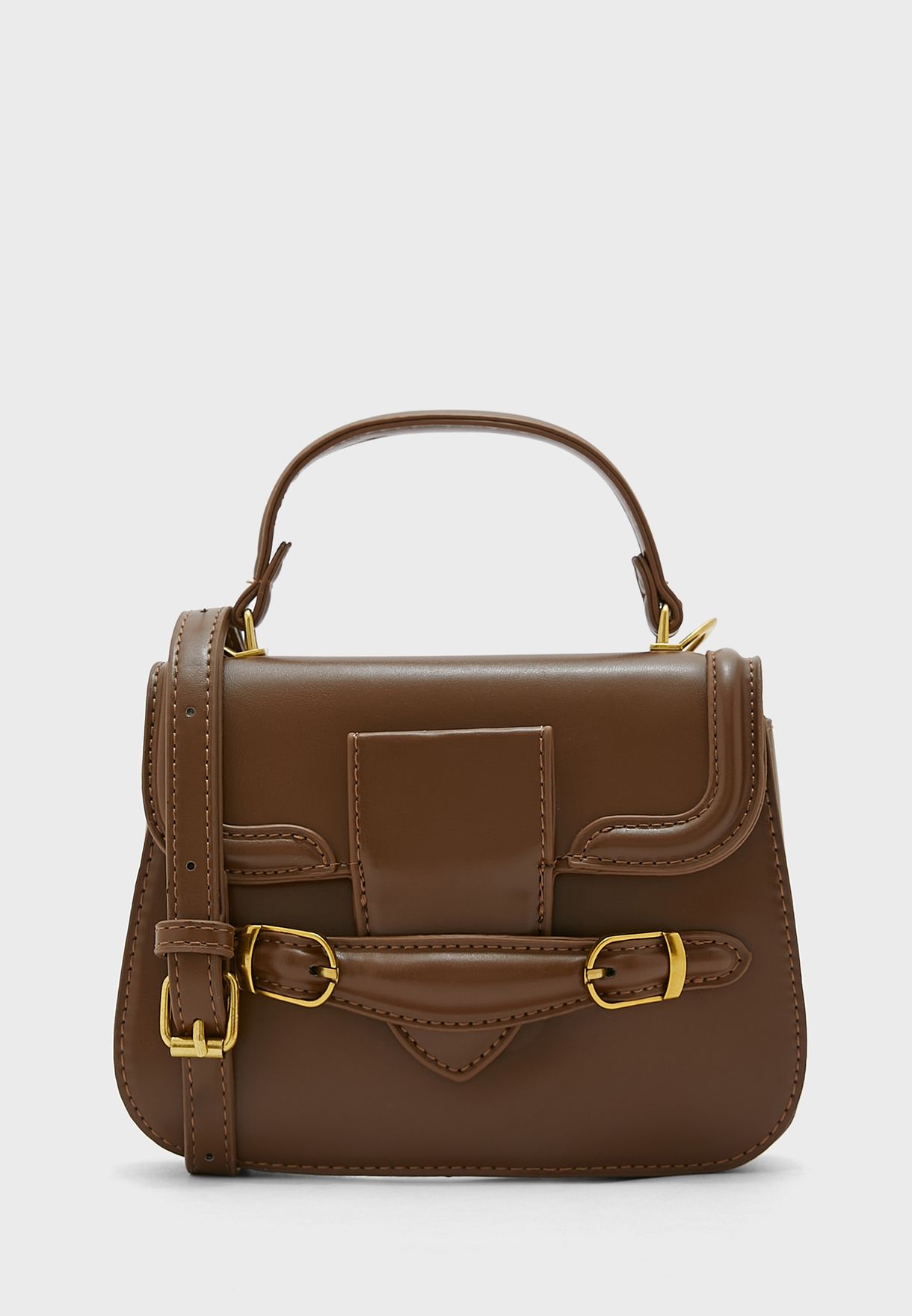 Buckle Detail Mini Handbag