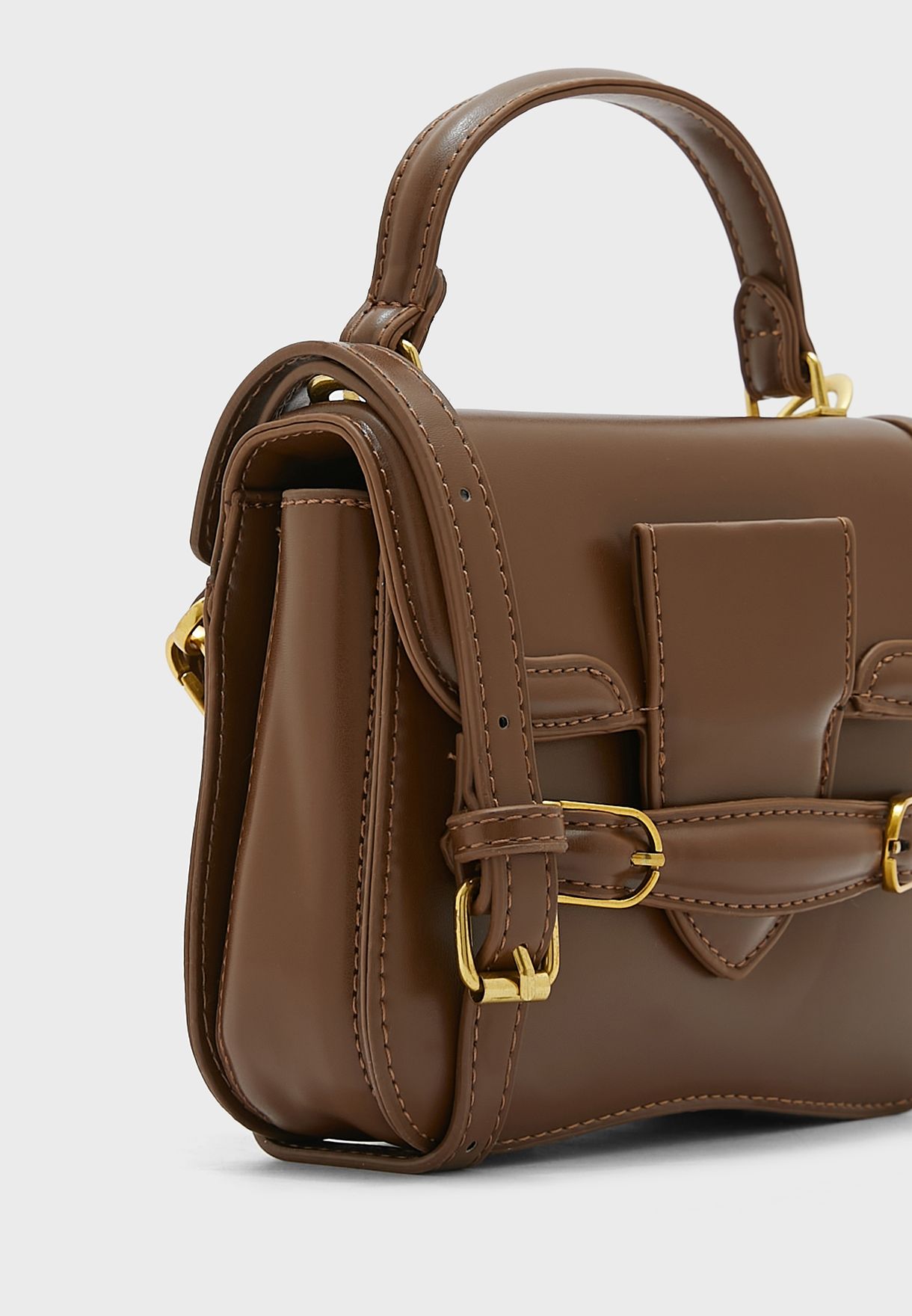 Buckle Detail Mini Handbag
