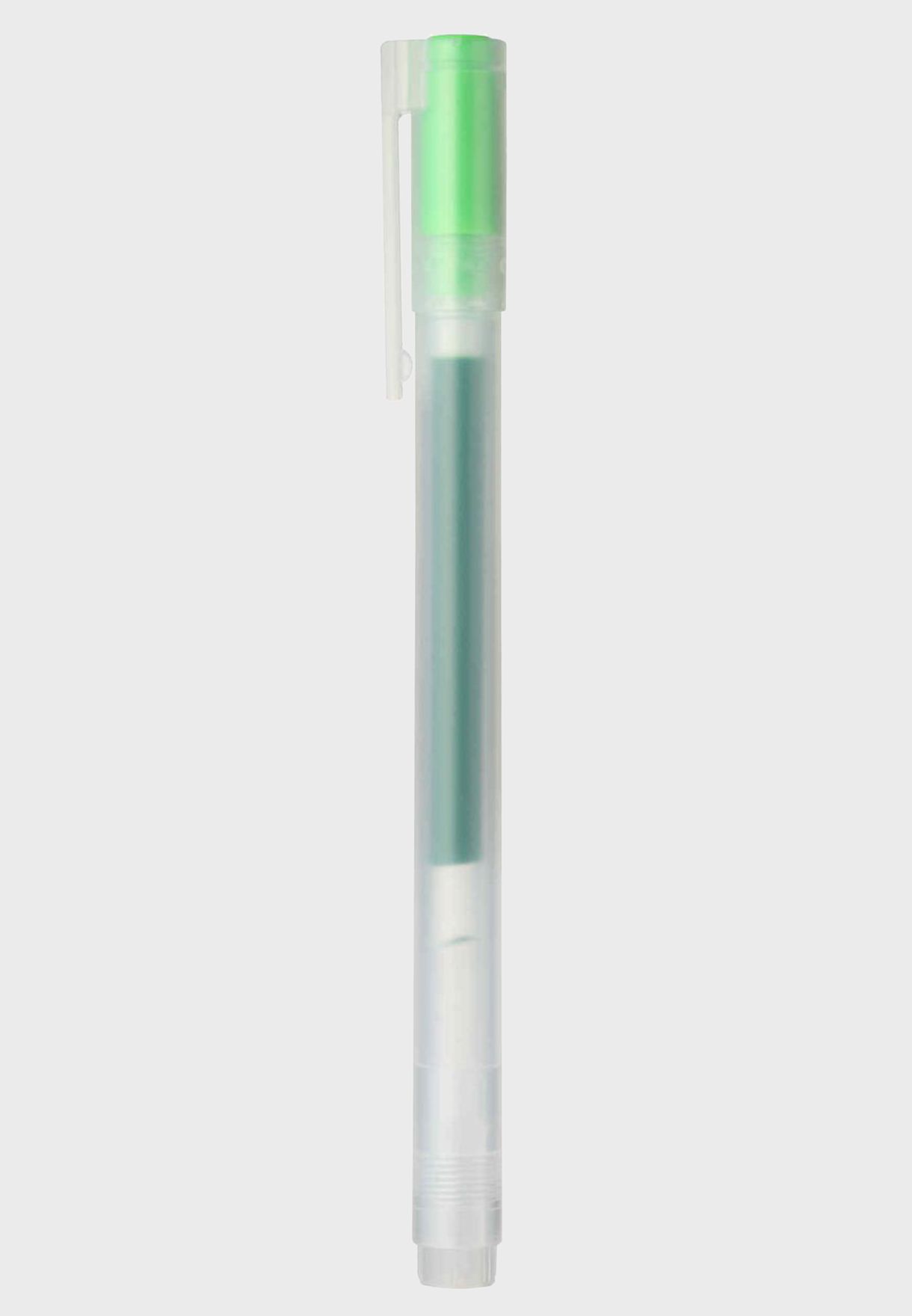 قلم حبر جاف جل 0.5 اخضر مصفر