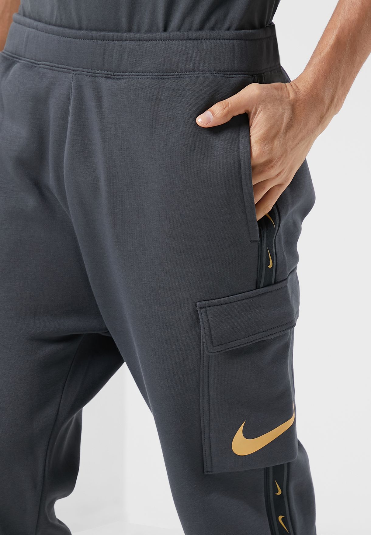 repeat swoosh fleece cargo jogger