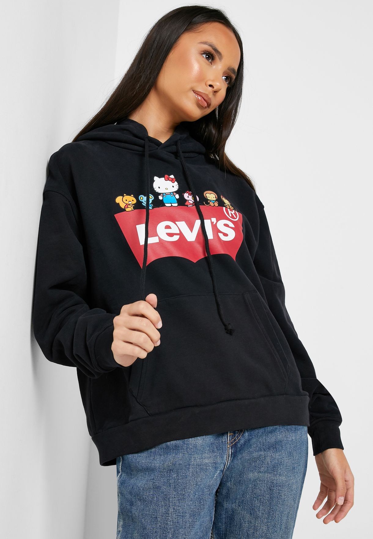 Buy Levis black Hello Kitty Logo Hoodie for Women in MENA, Worldwide