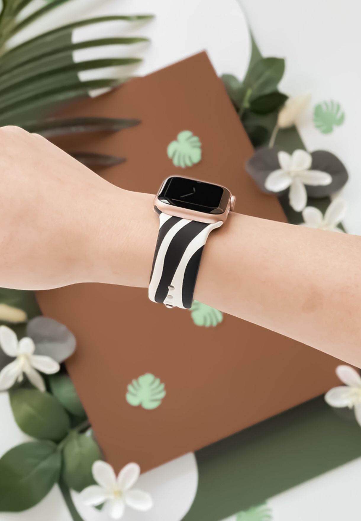 Zebra Groove Apple Watch Strap