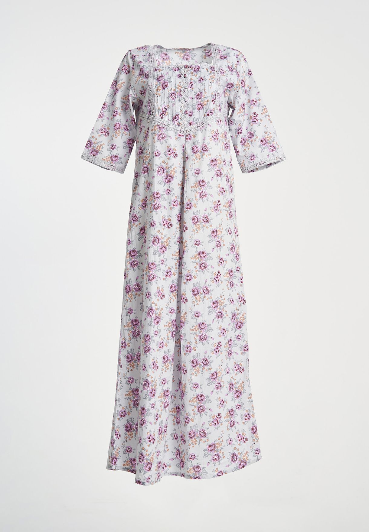 Floral Print Pleat Detail Nightdress