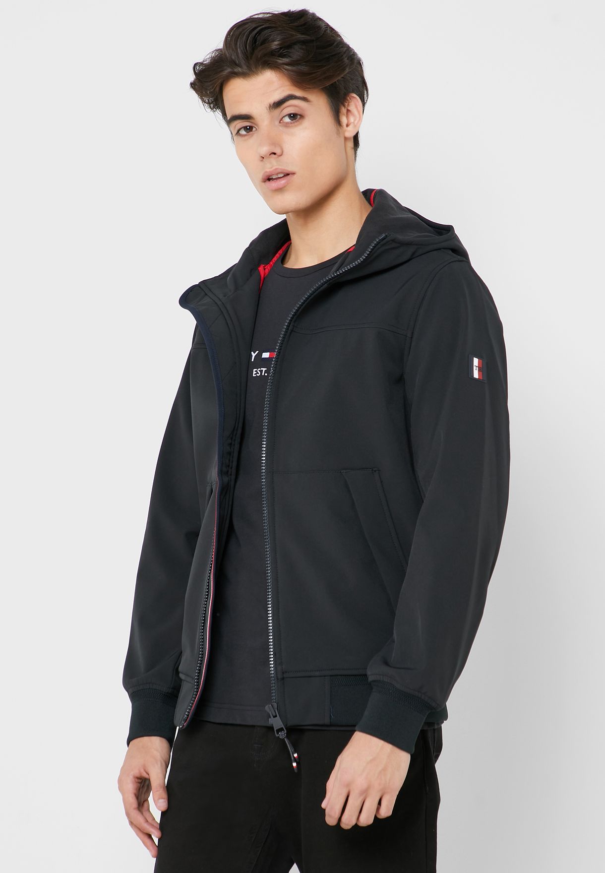 Buy Tommy Hilfiger black Softshell Jacket for Men in MENA, Worldwide