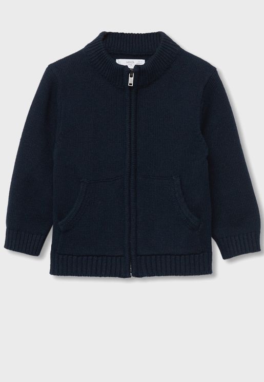 Infant Knitted Zip Through Cardigan