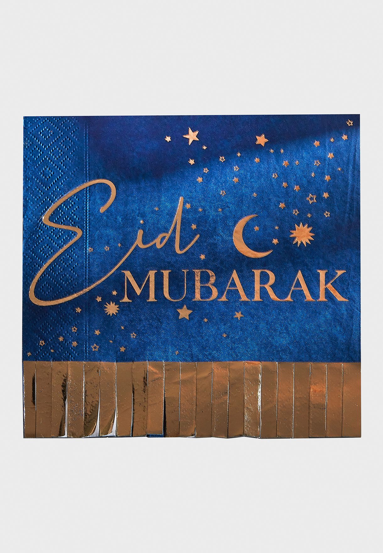 Set Of 16 Eid Mubarak Fringe Napkin