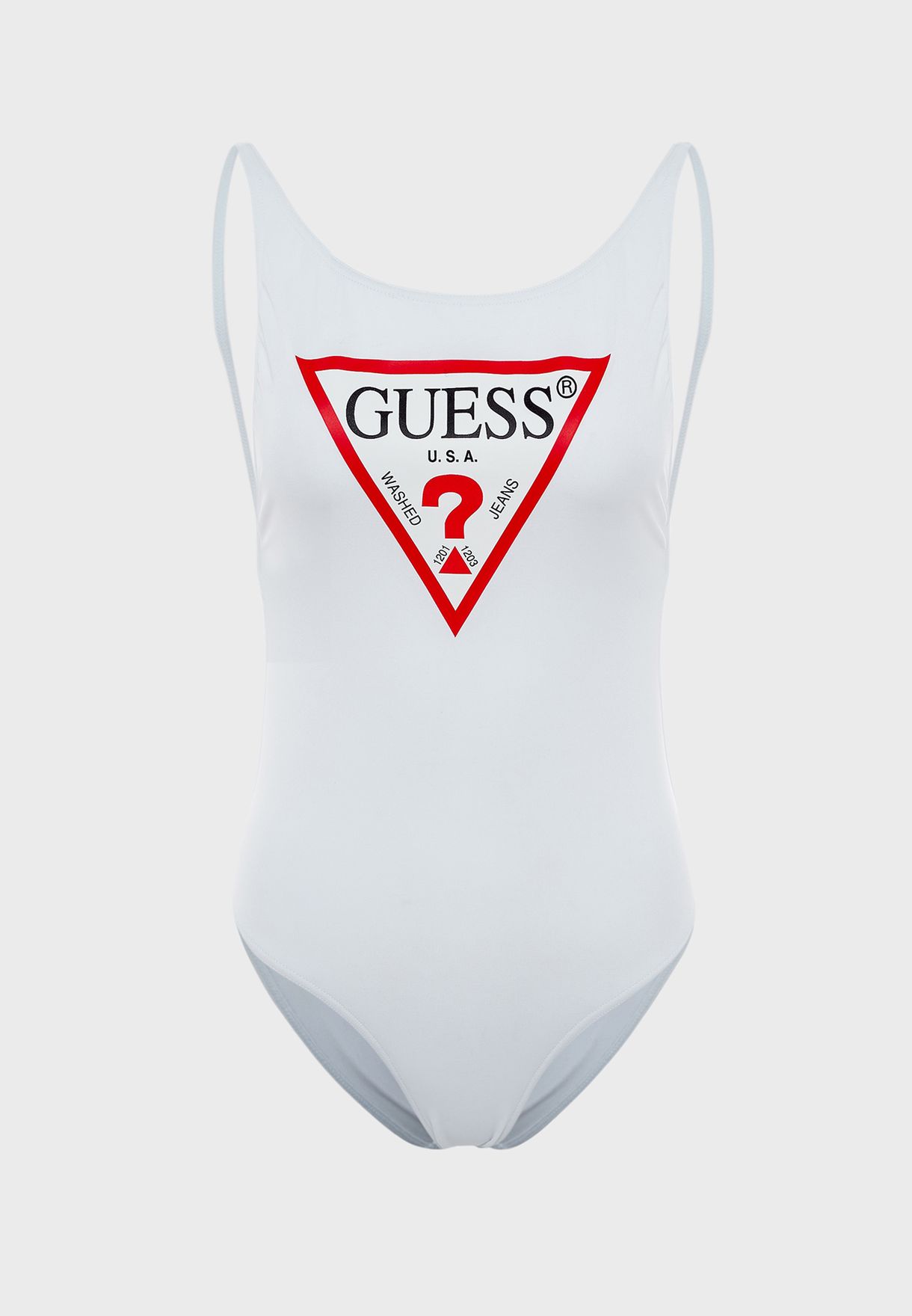 white guess swimsuit