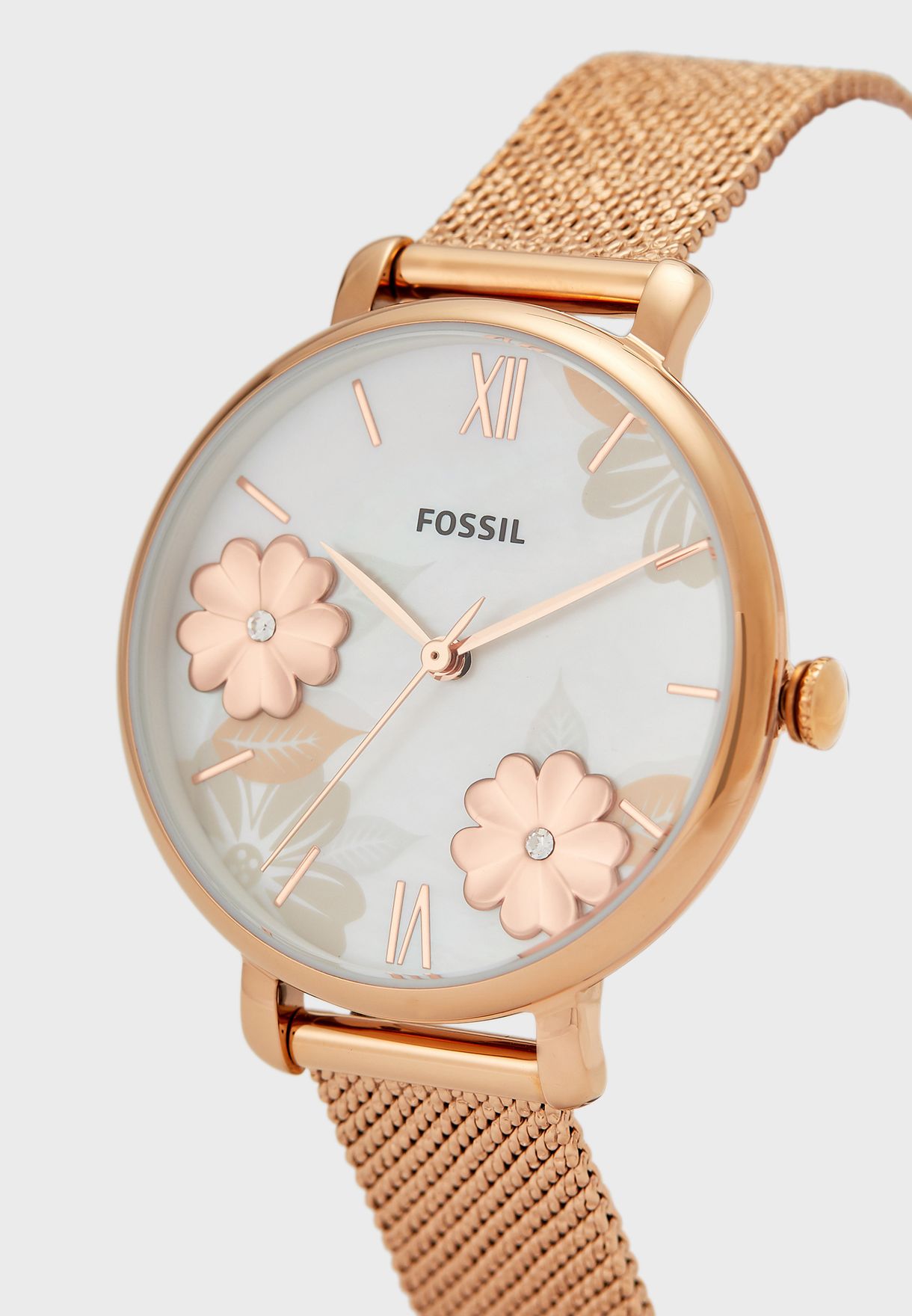 Fossil watch 2025 with flowers