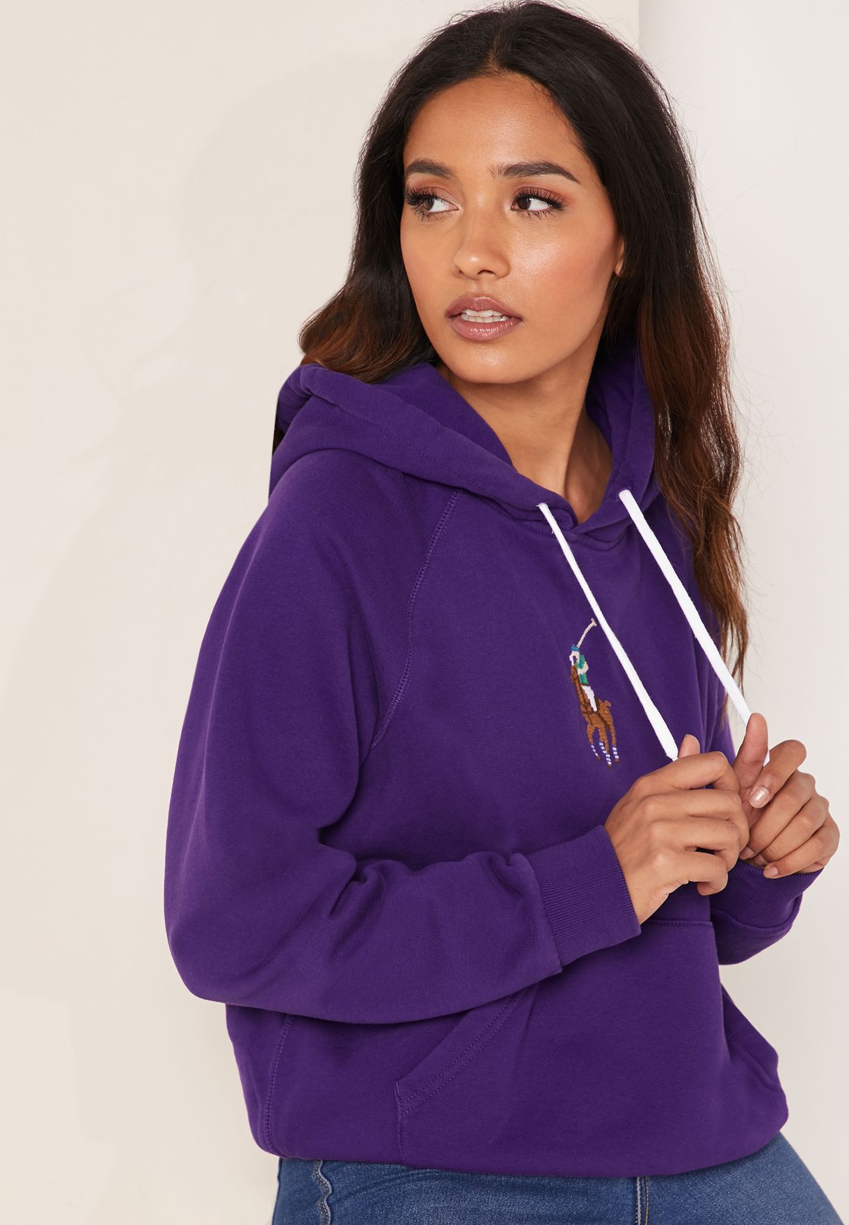 Buy Polo Ralph Lauren purple Pocket Detail Hoodie for Women in Dubai ...