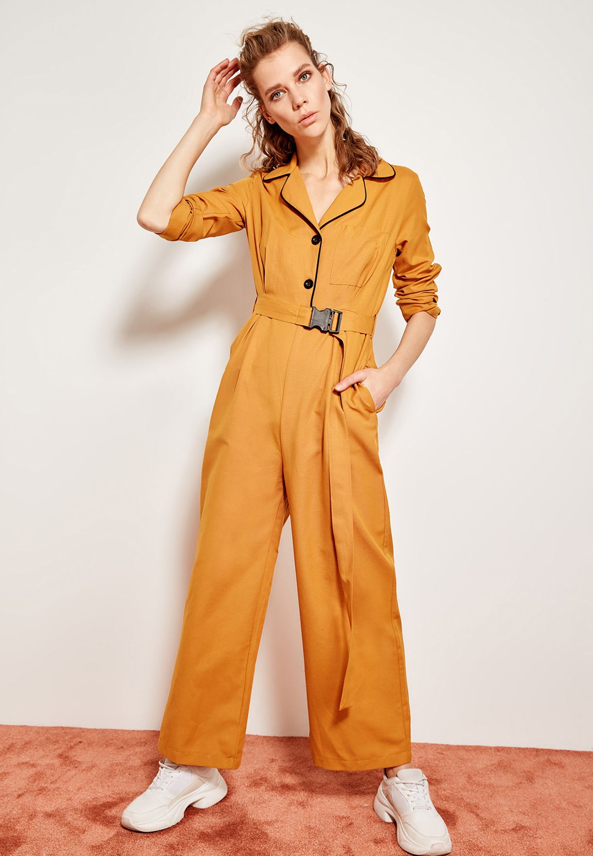 wide leg boiler suit