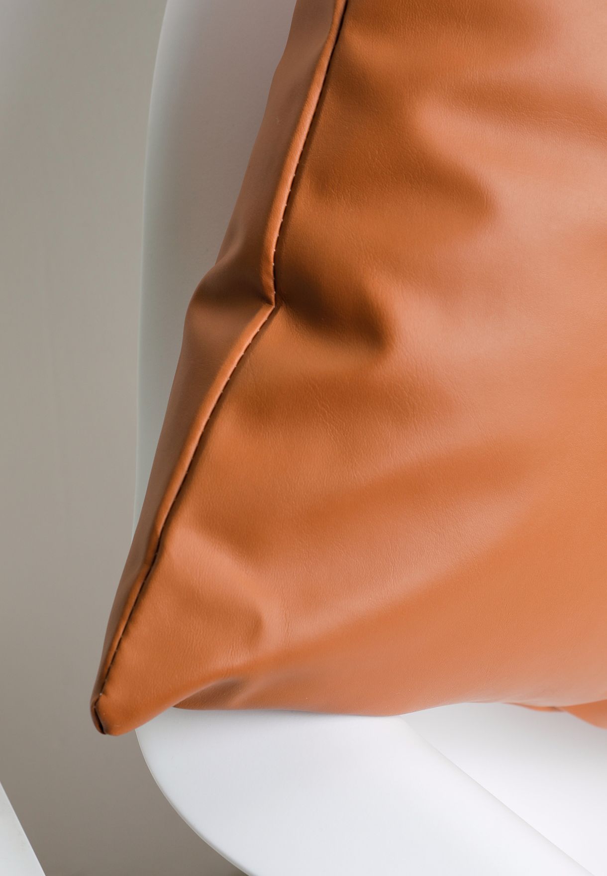 Faux Leather Cushion With Insert