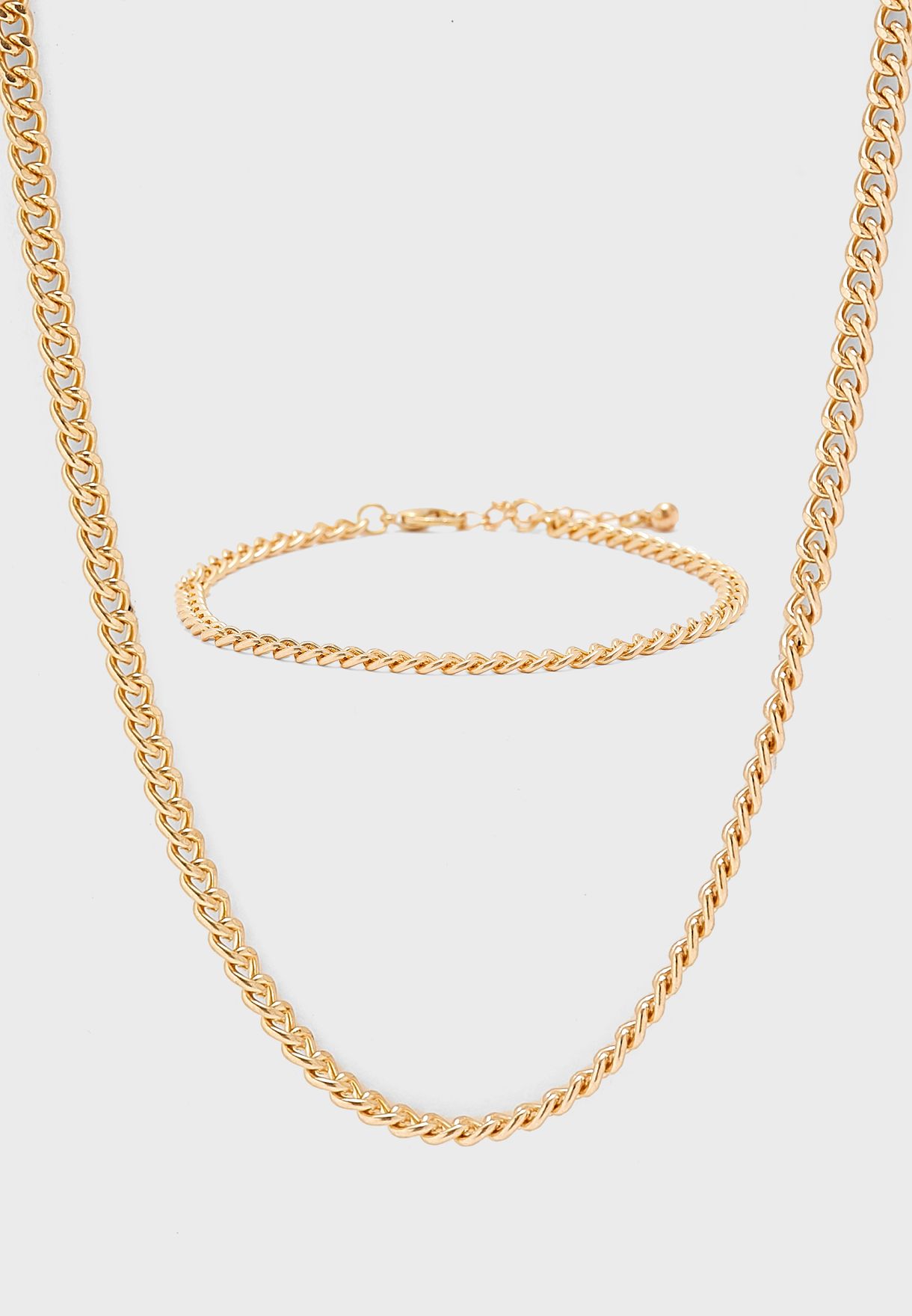 Chain Necklace & Bracelet Set