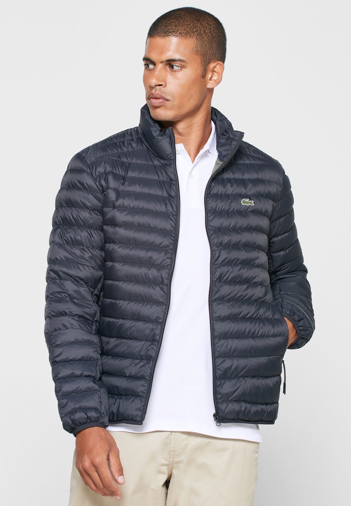 Buy Lacoste navy Quilted Jacket for Men 