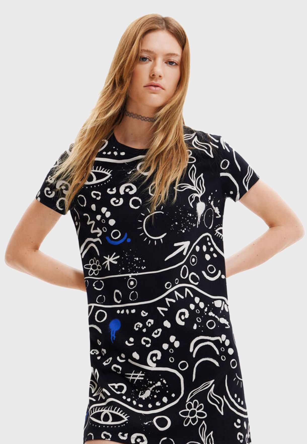 Printed Knitted Dress