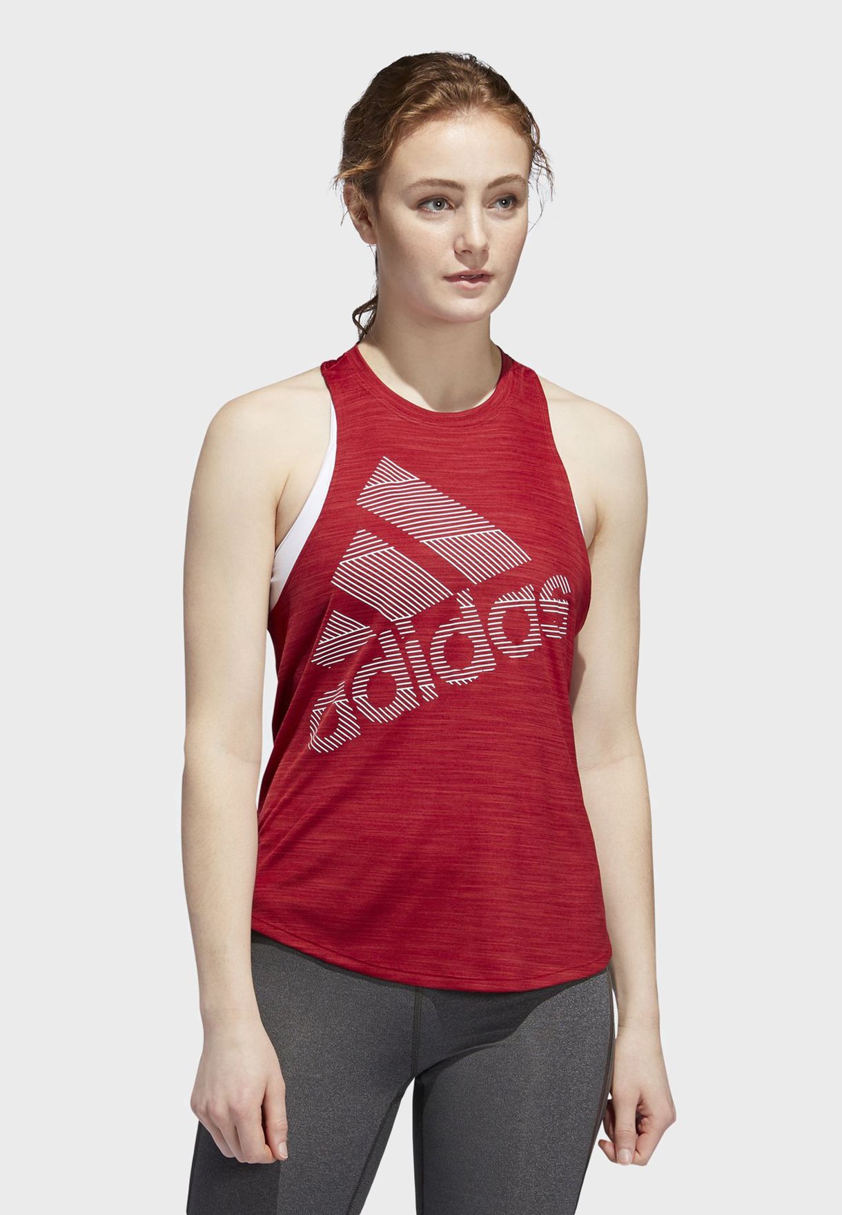 Buy adidas red BOS Logo Tank for Women 