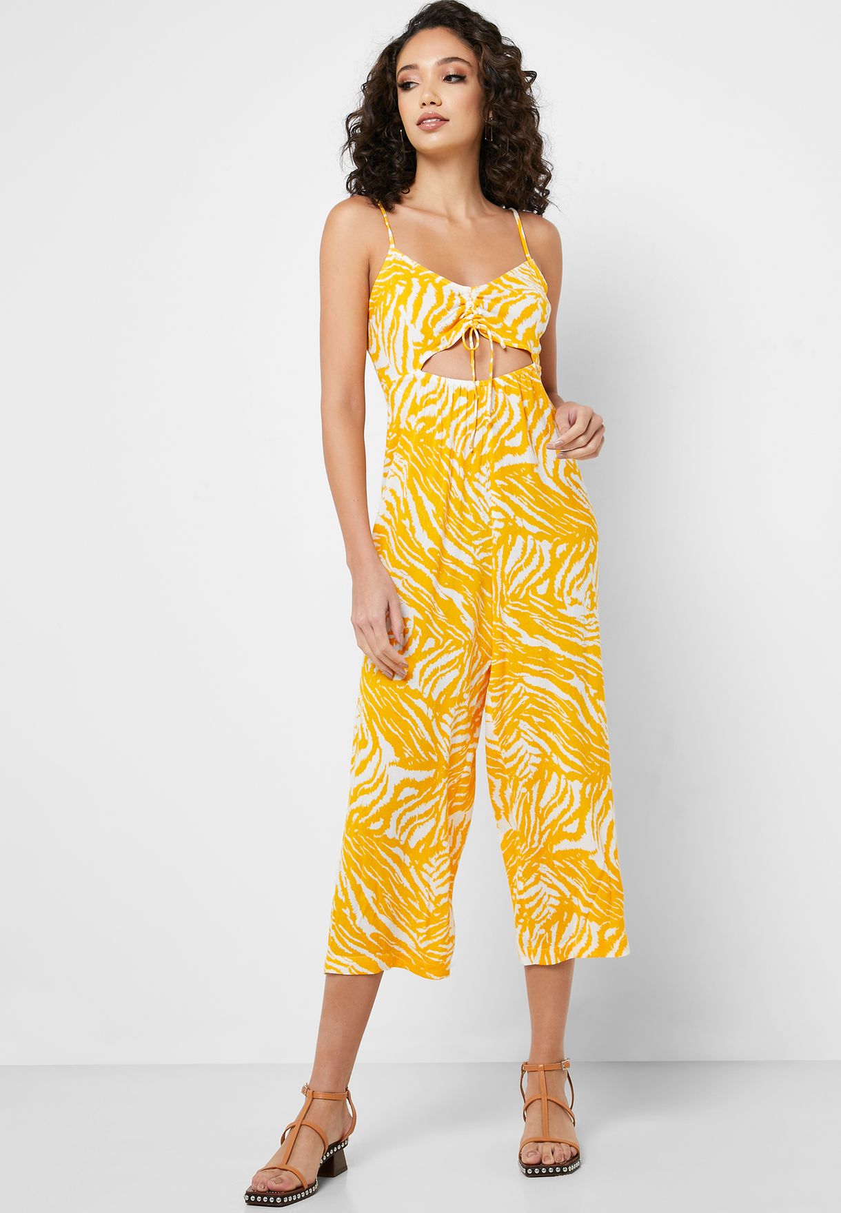 topshop yellow jumpsuit