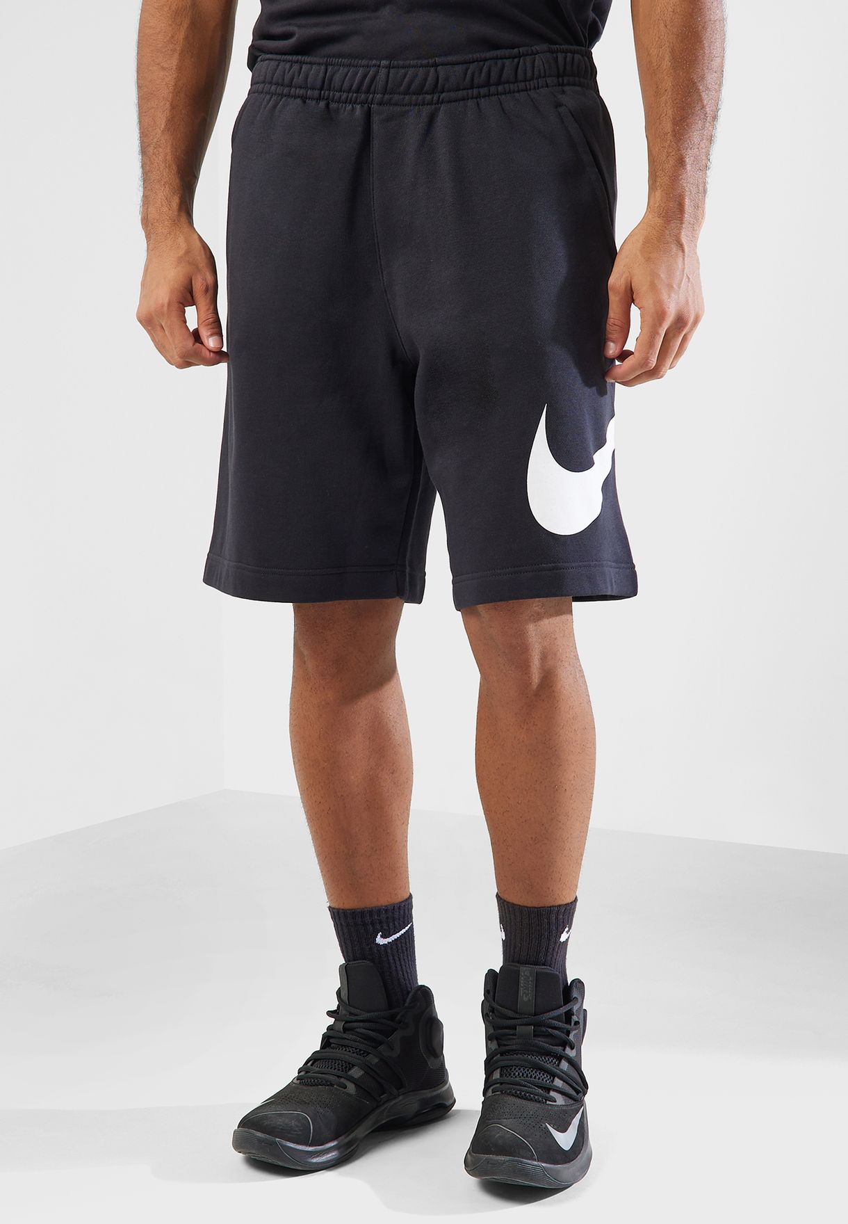 Buy Nike black NSW Club Shorts for Men 