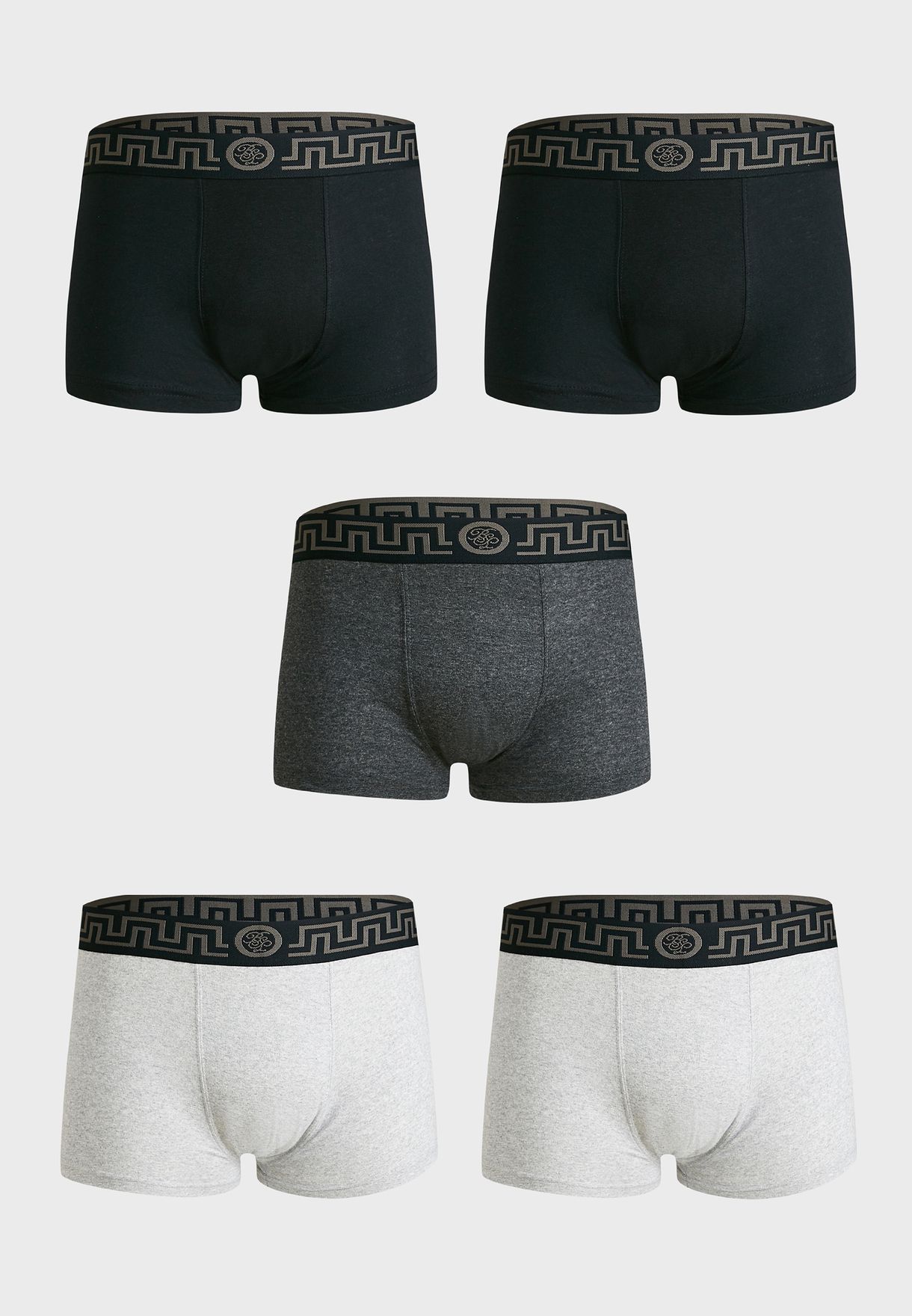 5 Pack Metallic Boxer Shorts