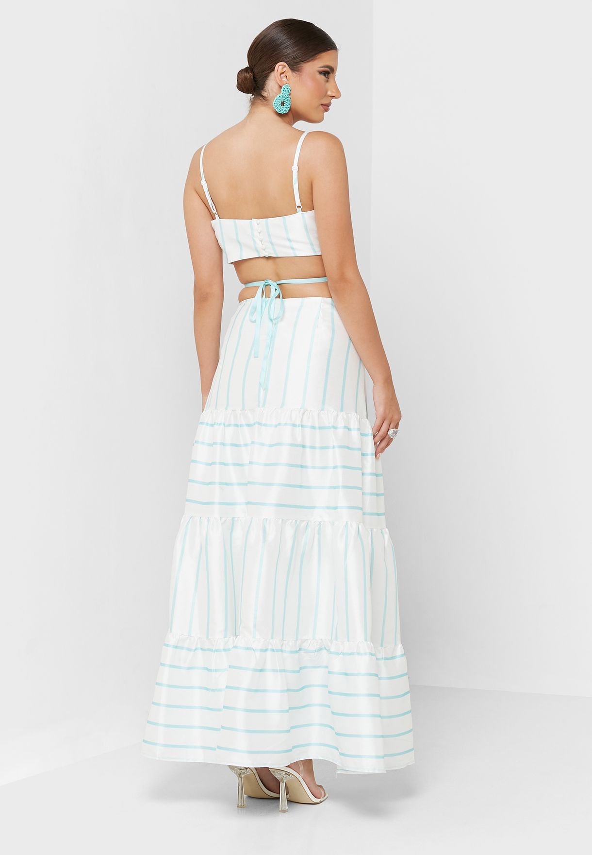 Strappy Cut Out Stiped Dress
