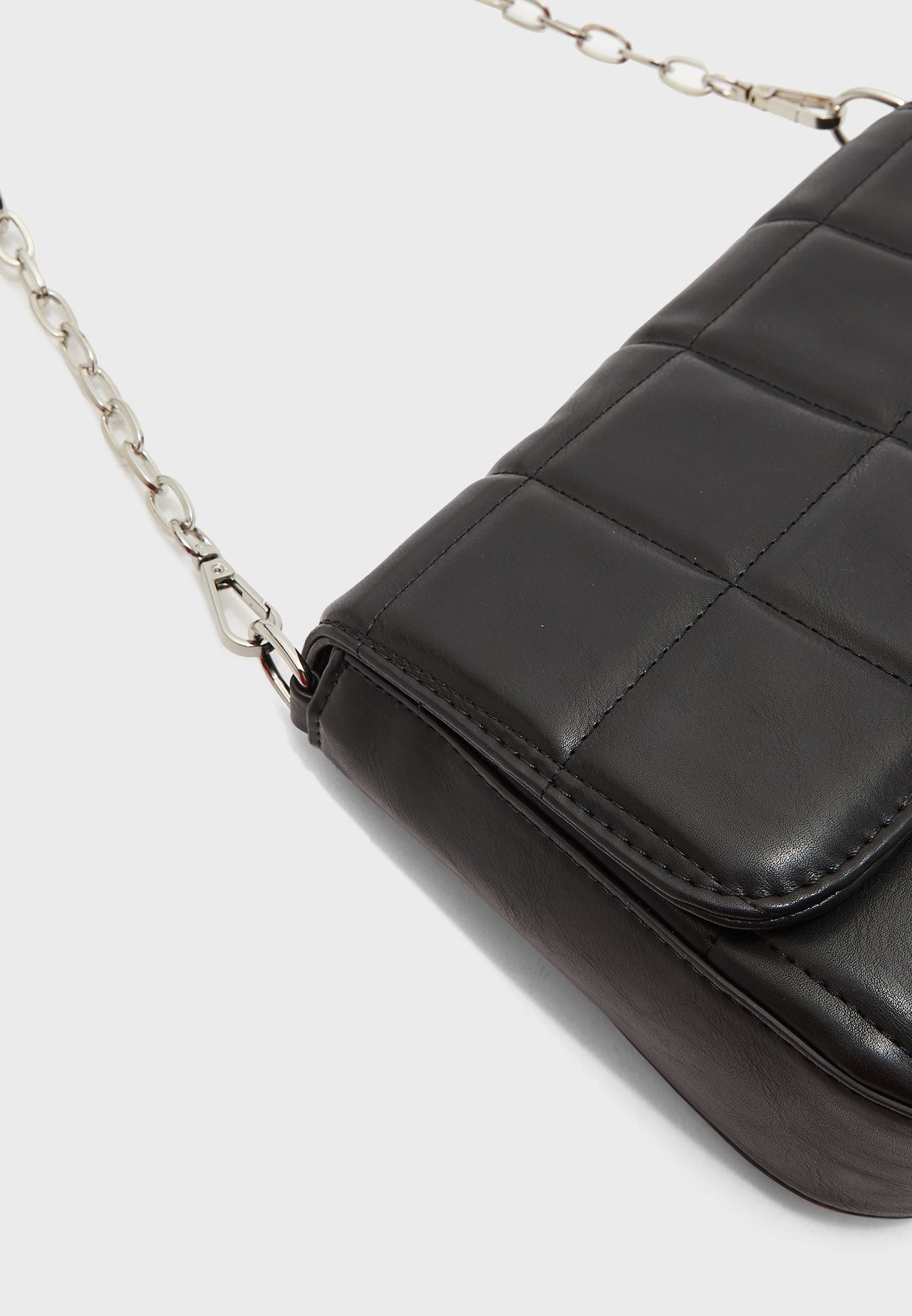 Flap Over Quilted Crossbody