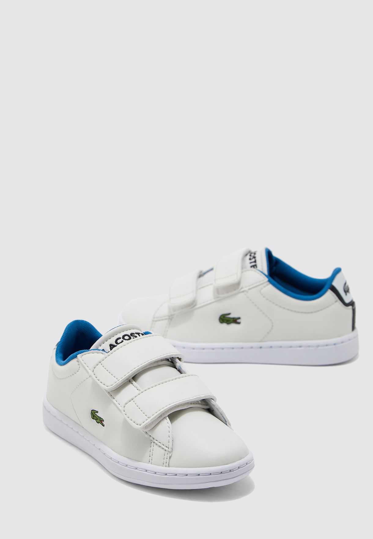 lacoste 3 strap velcro trainers