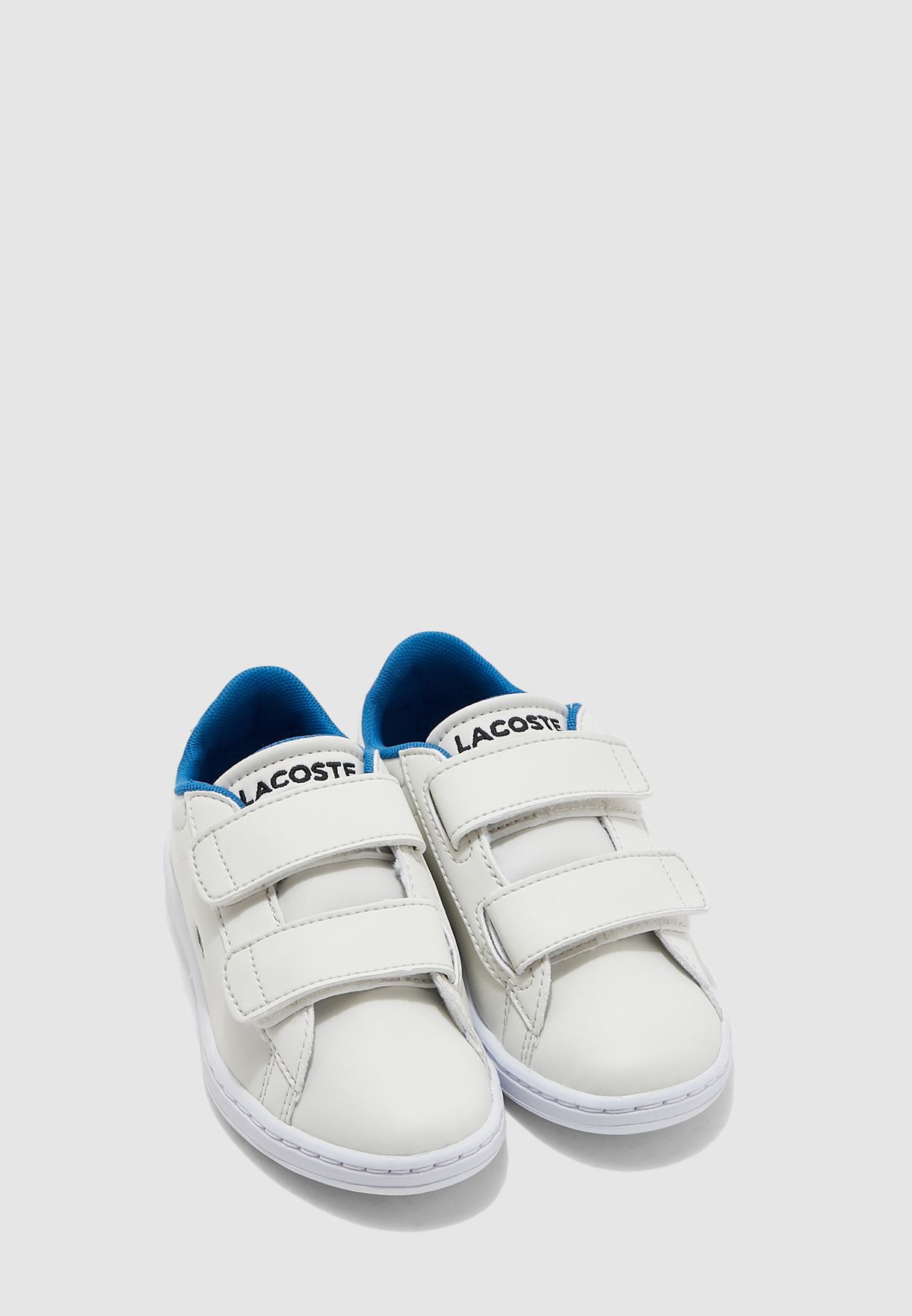 lacoste 3 strap velcro trainers