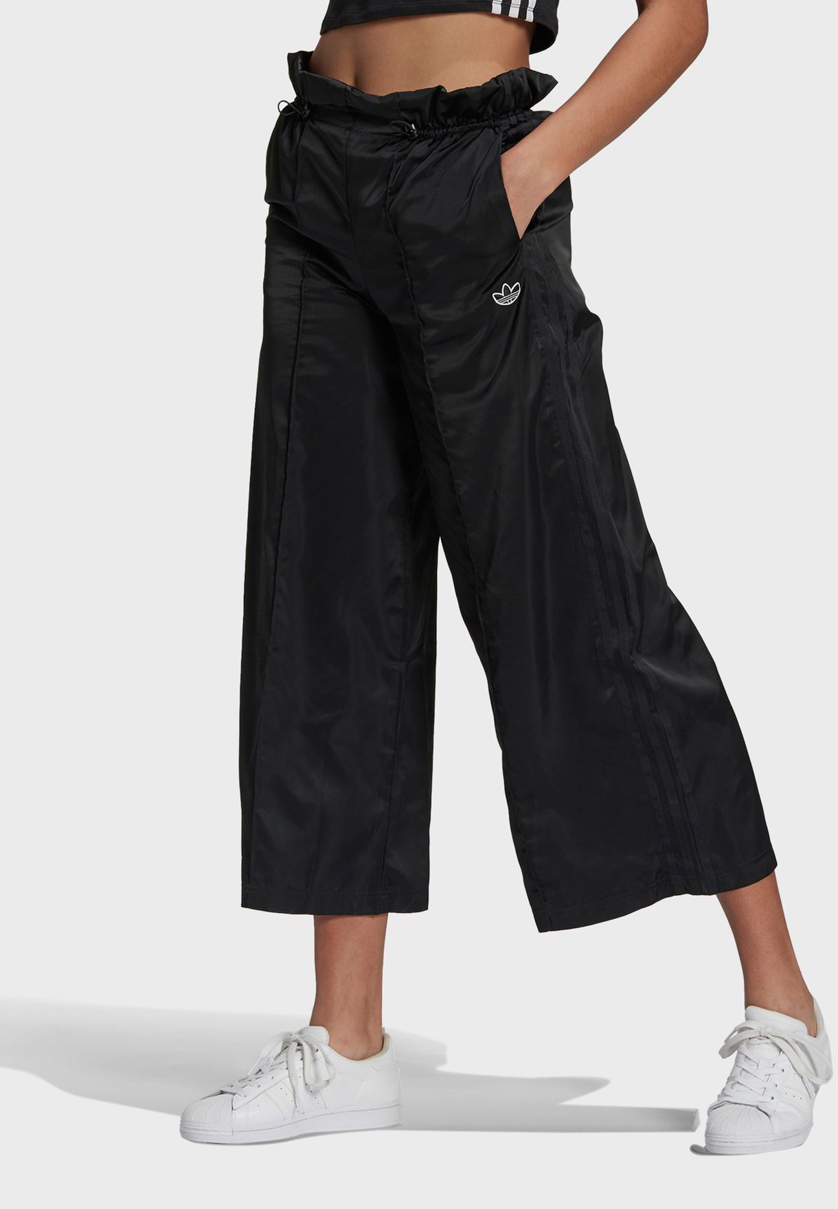 Buy Adidas Originals Black Trefoil 7 8 Track Pants For Women In Mena Worldwide Gn3110