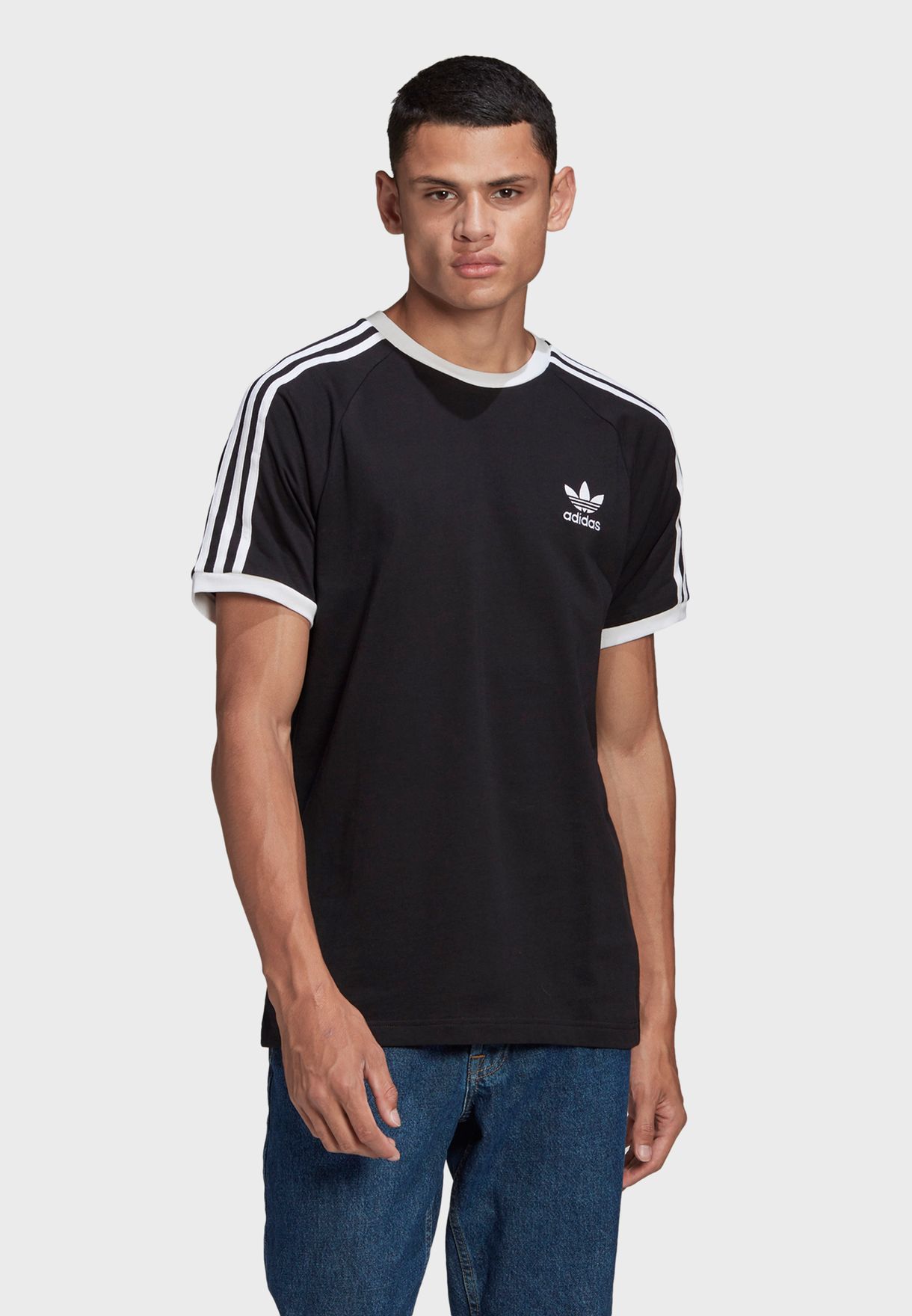 Buy adidas Originals black 3 Stripe T-Shirt for Kids in Riyadh, Jeddah