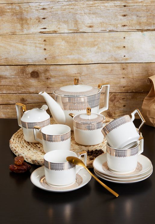 11 Piece Ceramic Tea Set