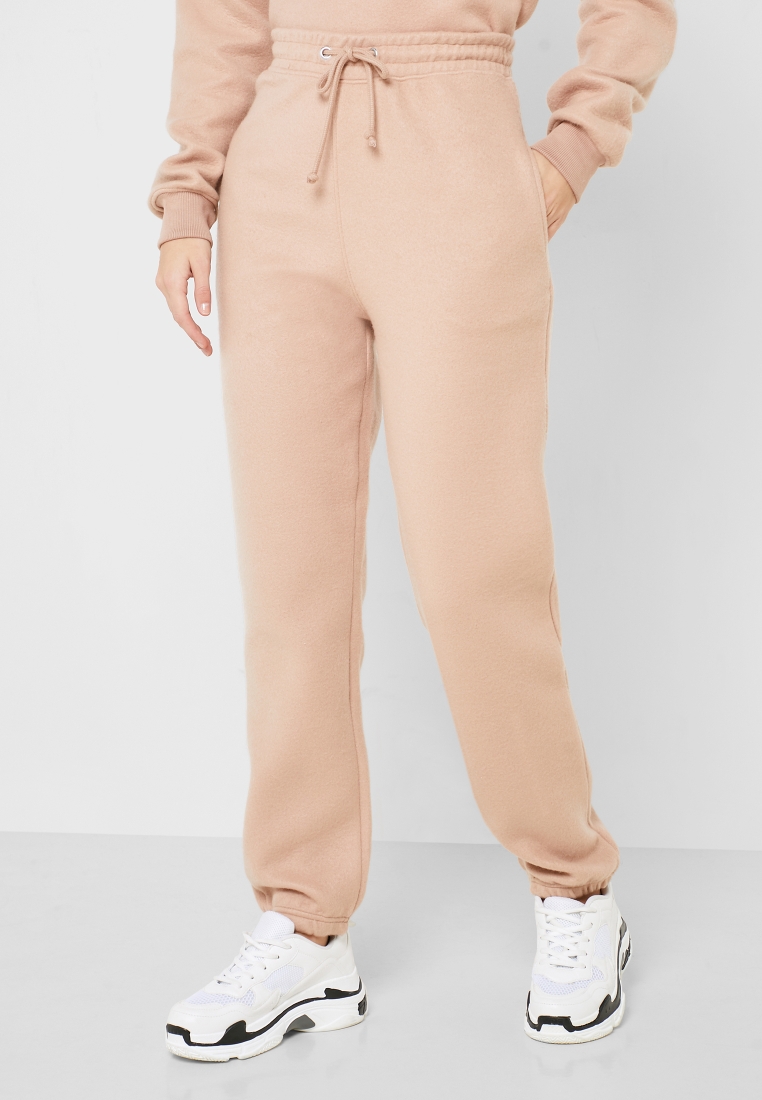 Missguided Tall brown Brushed Sweatshirt &amp; Joggers Co-Ord Set for Women in MENA, Worldwide