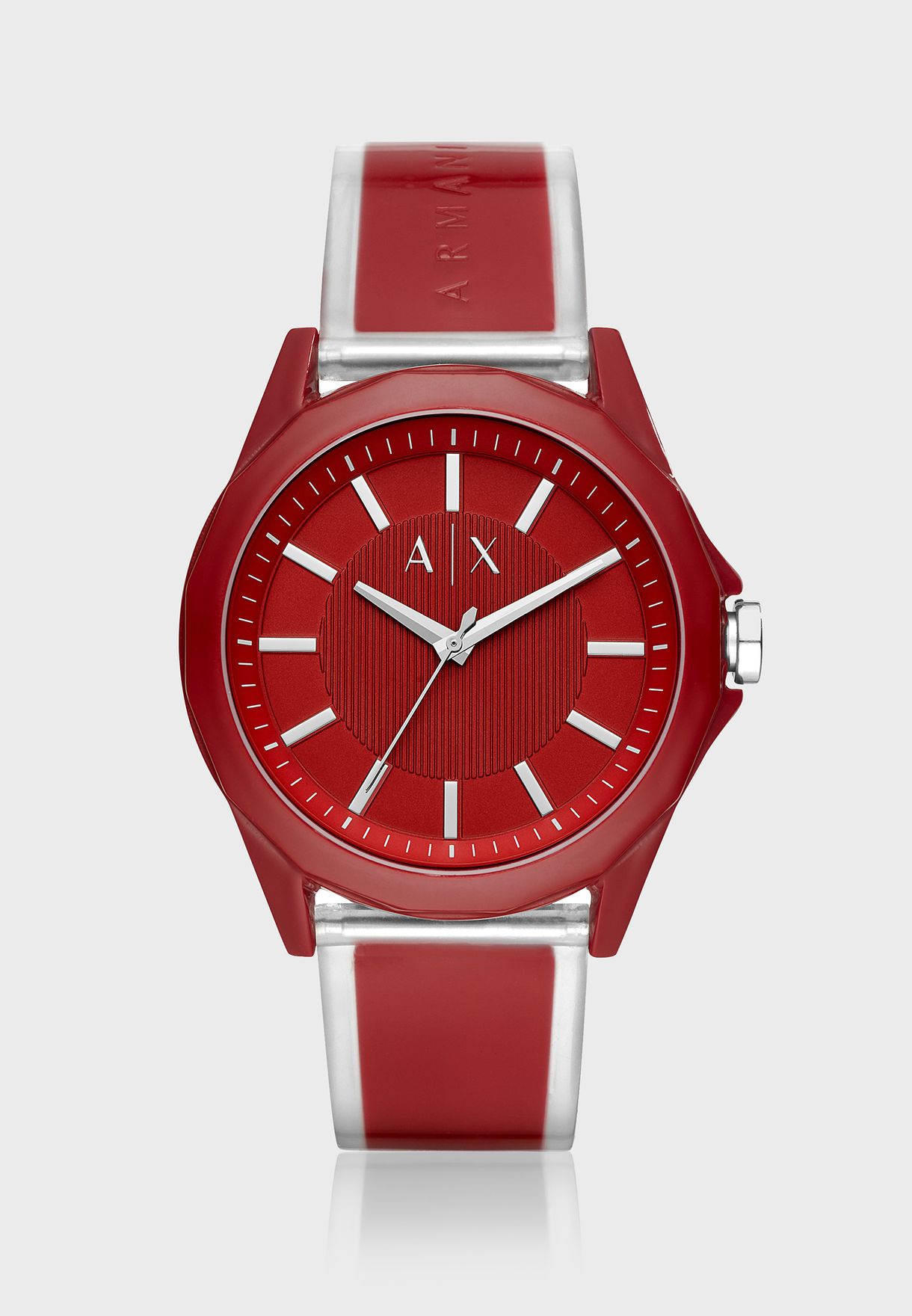 red armani watch