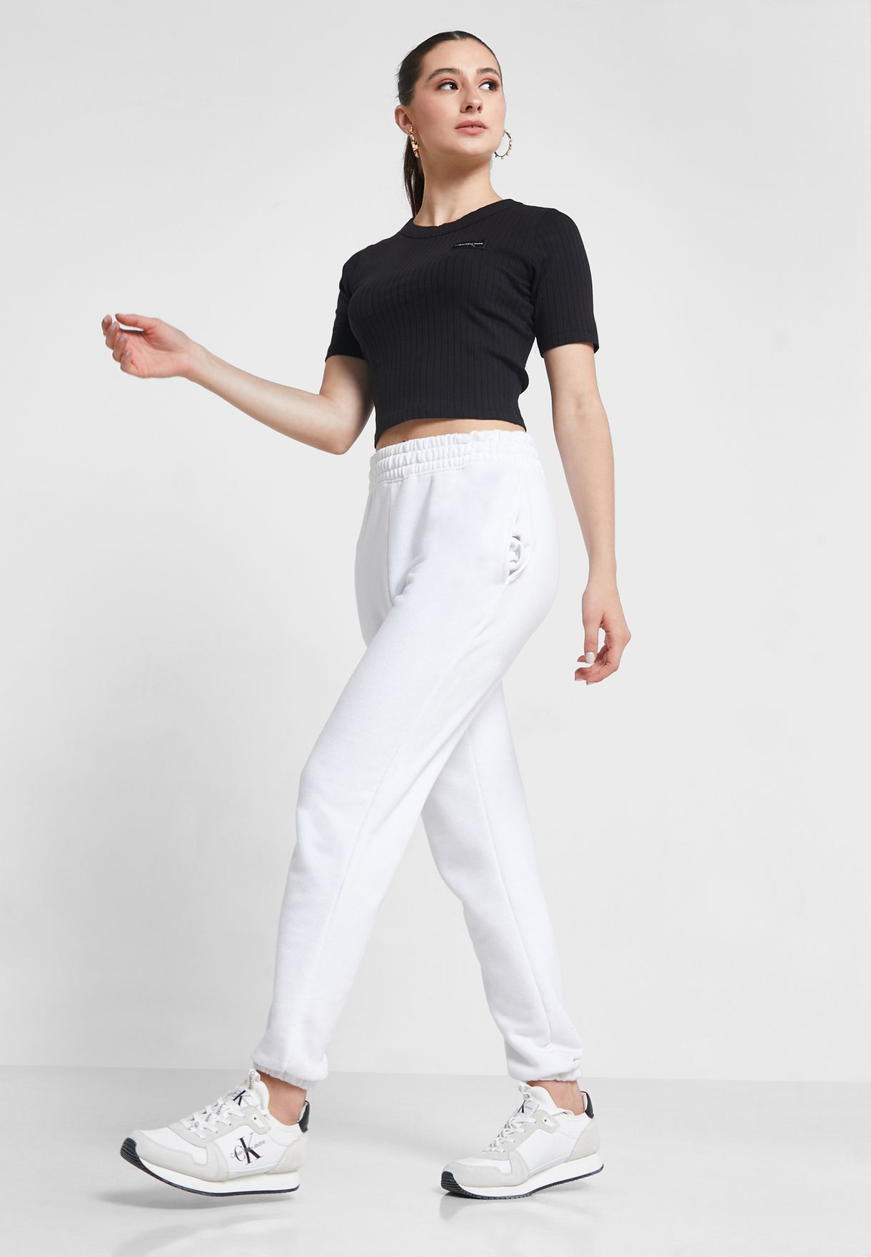 Crew Neck Ribbed T-Shirt