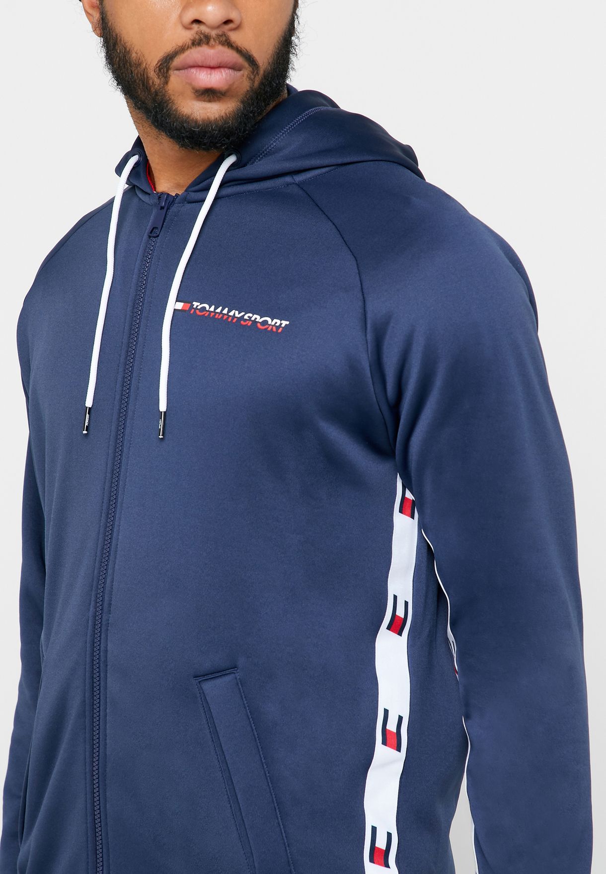 tommy sport zip hoodie