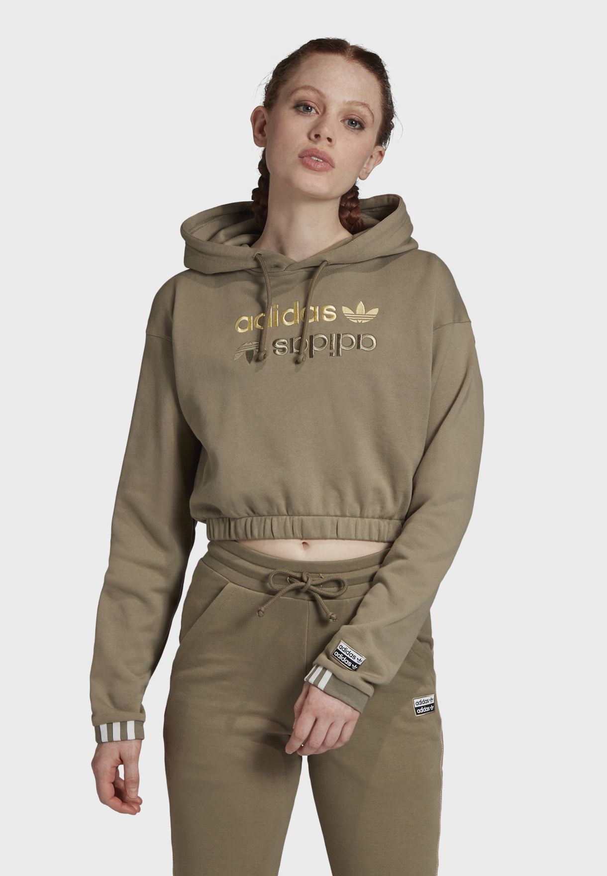 adidas ryv cropped hoodie