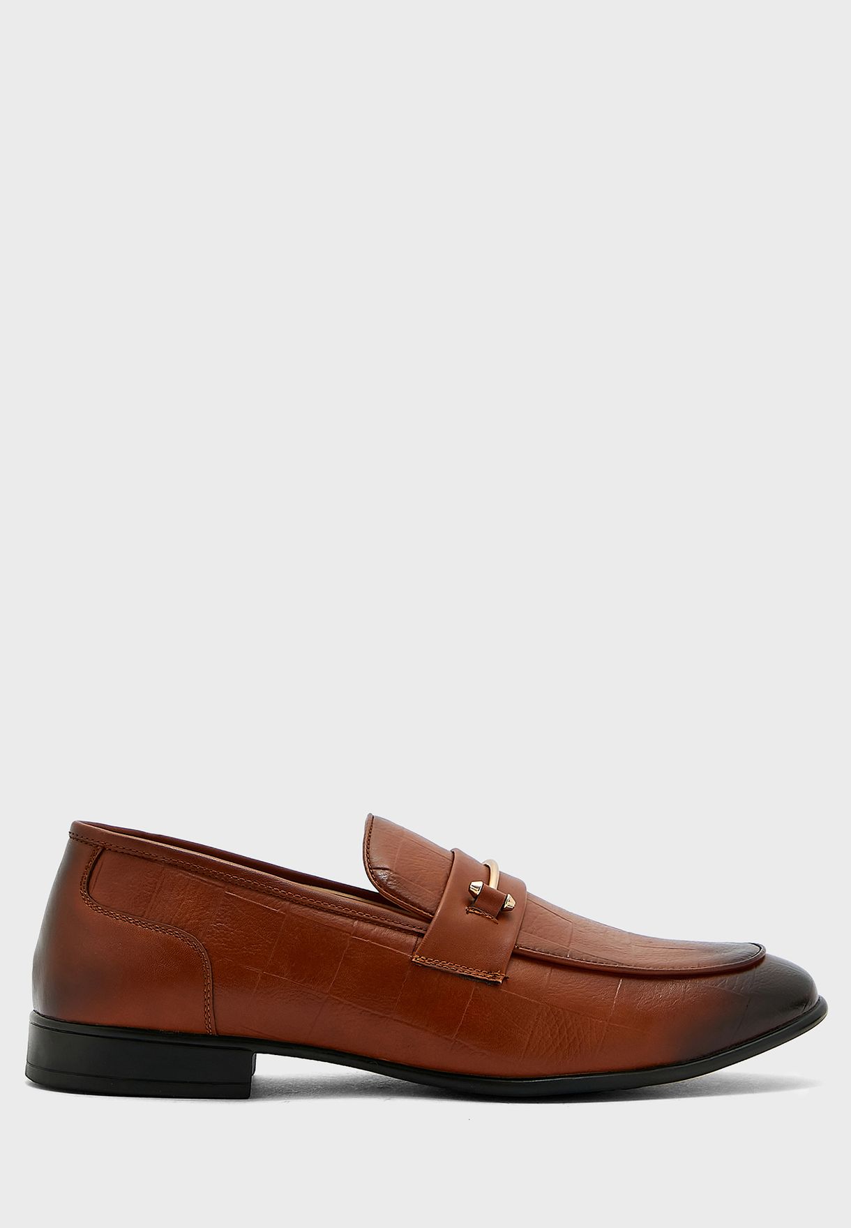 Faux Leather Formal Slip Ons