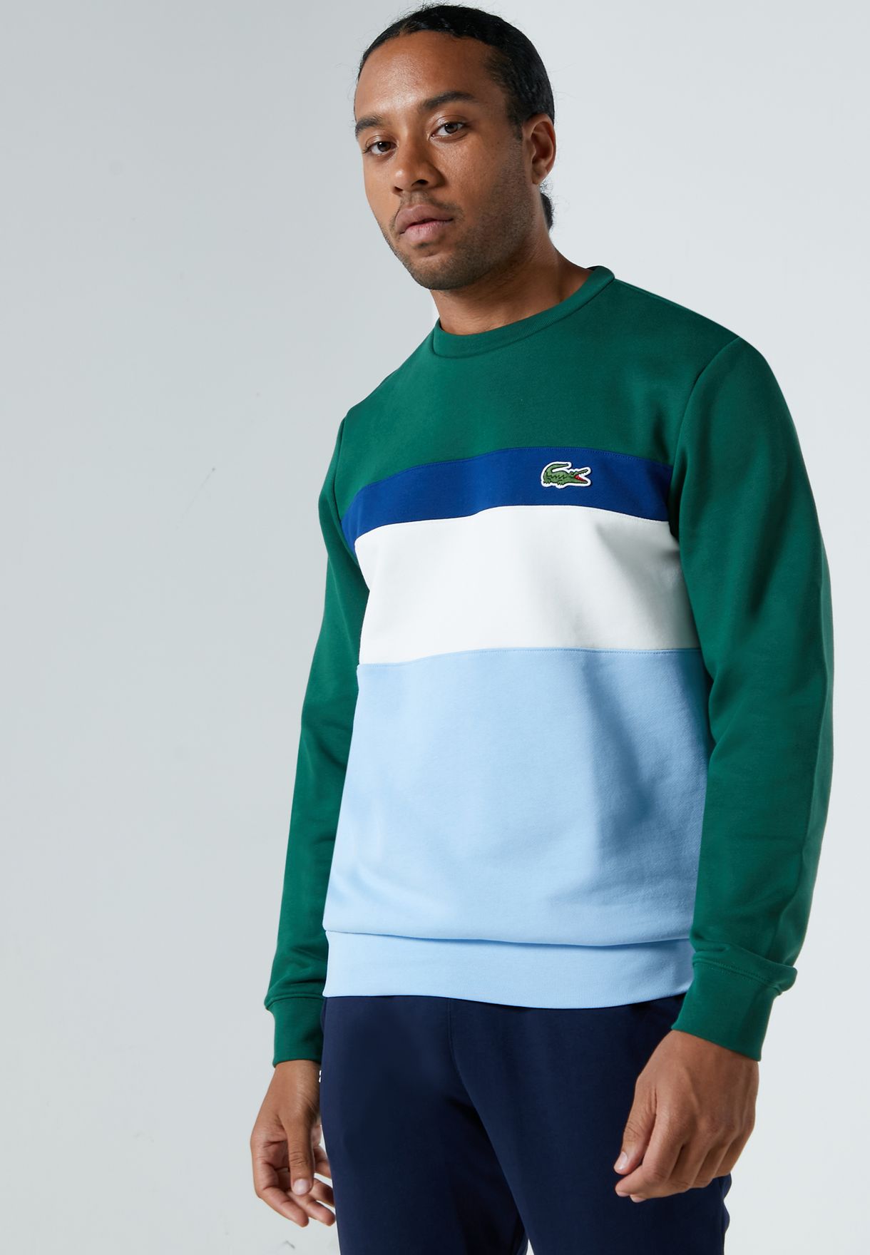 Buy Lacoste multicolor Color Block Sweatshirt for Men in Riyadh, Jeddah