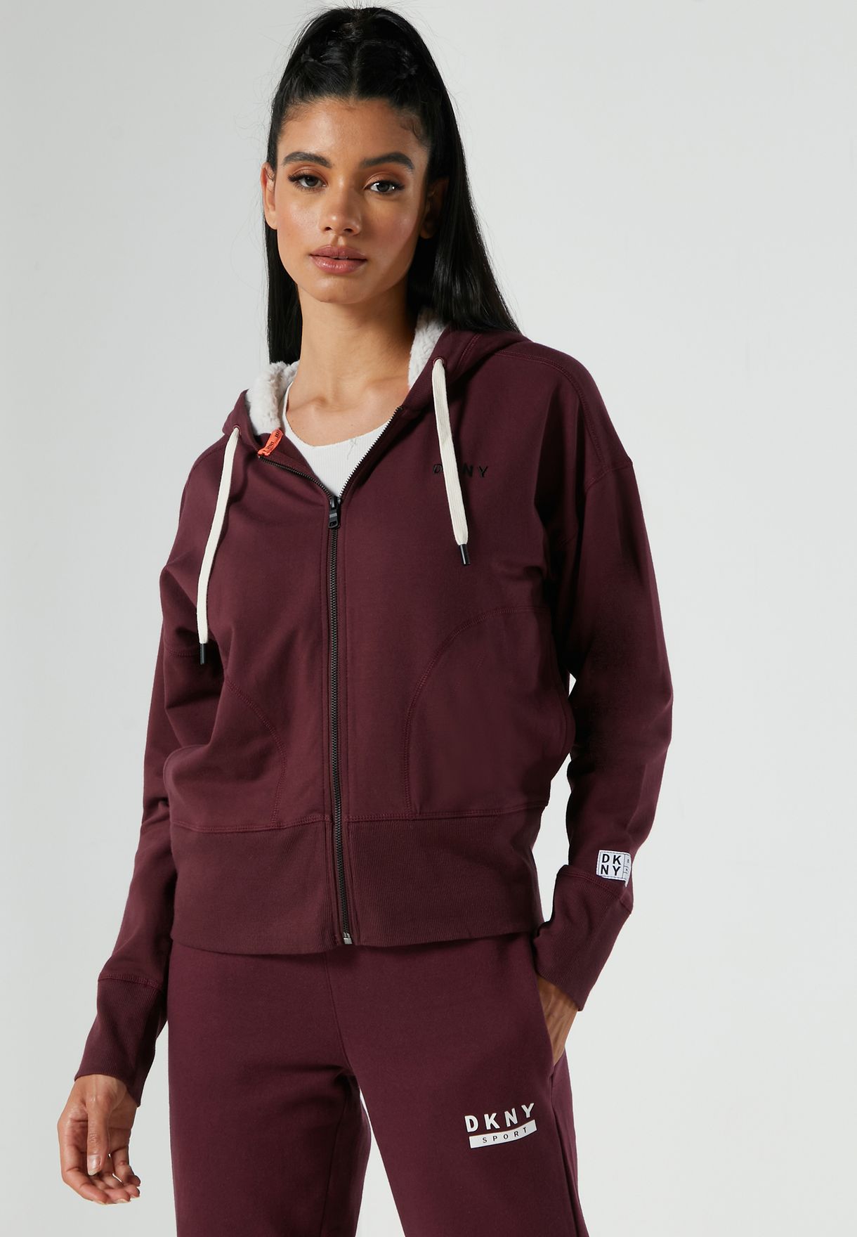 dkny zip hoodie