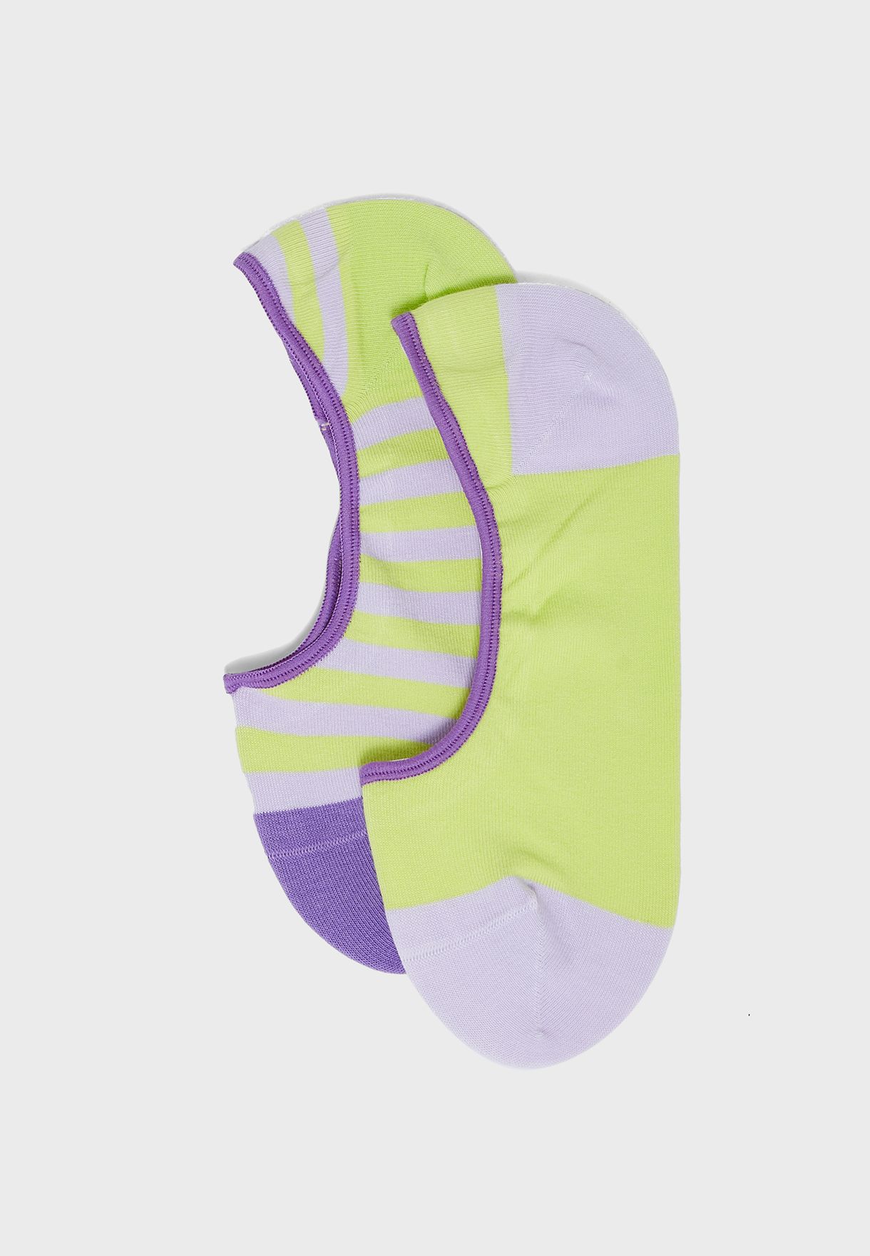 2 Pack Assorted No Show Socks