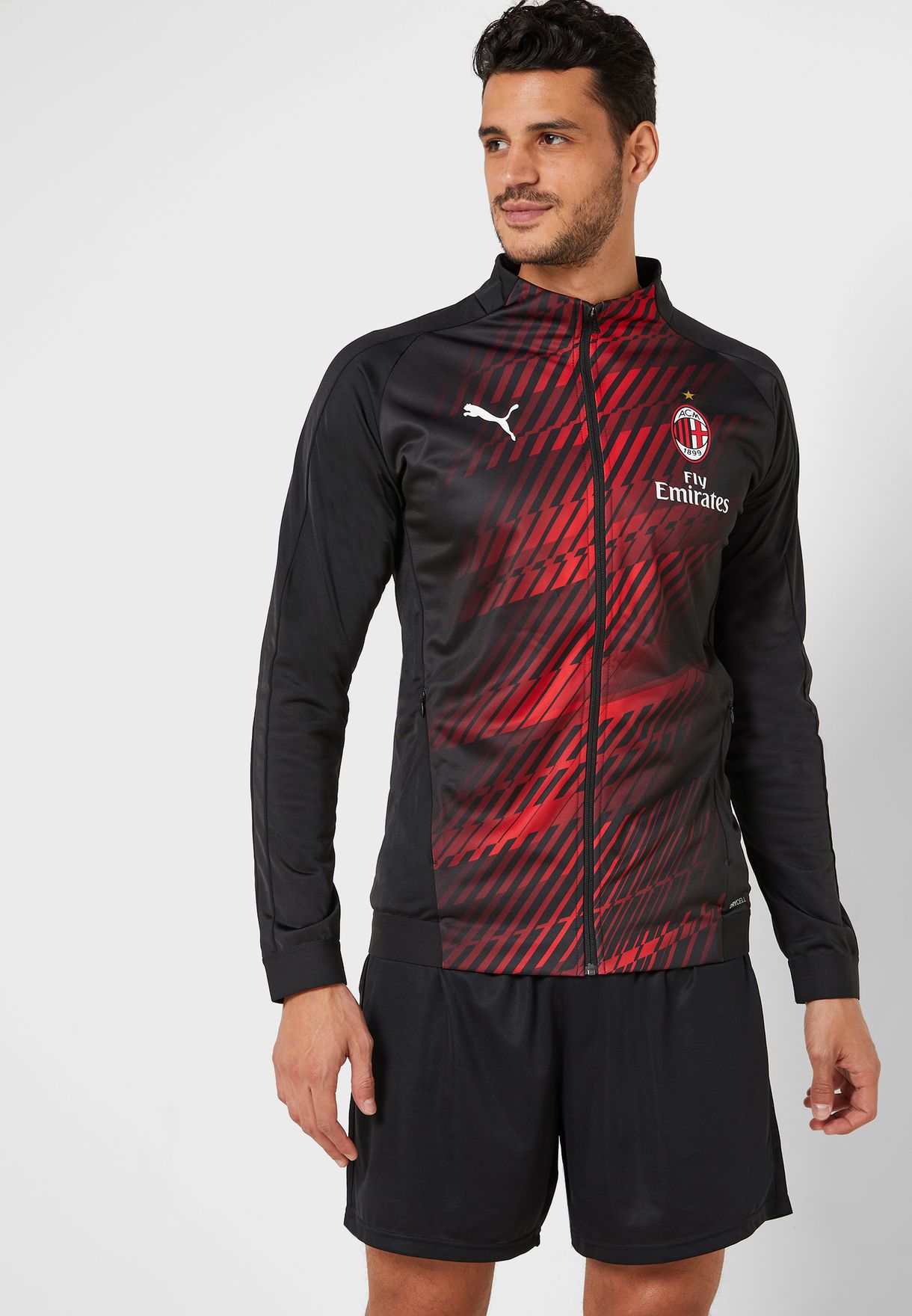 Buy PUMA black AC Milan Stadium Jacket 