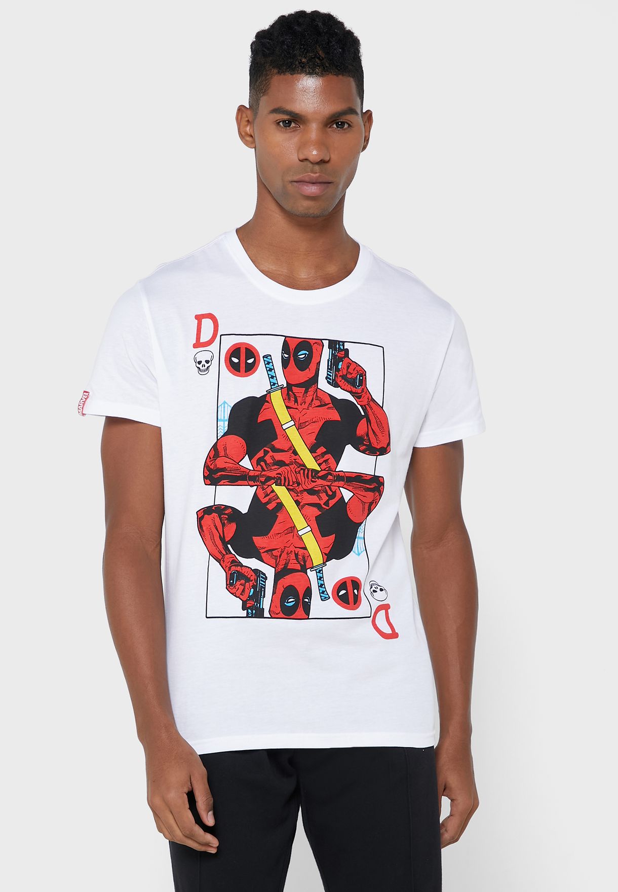 Deadpool Card Crew Neck T-Shirt