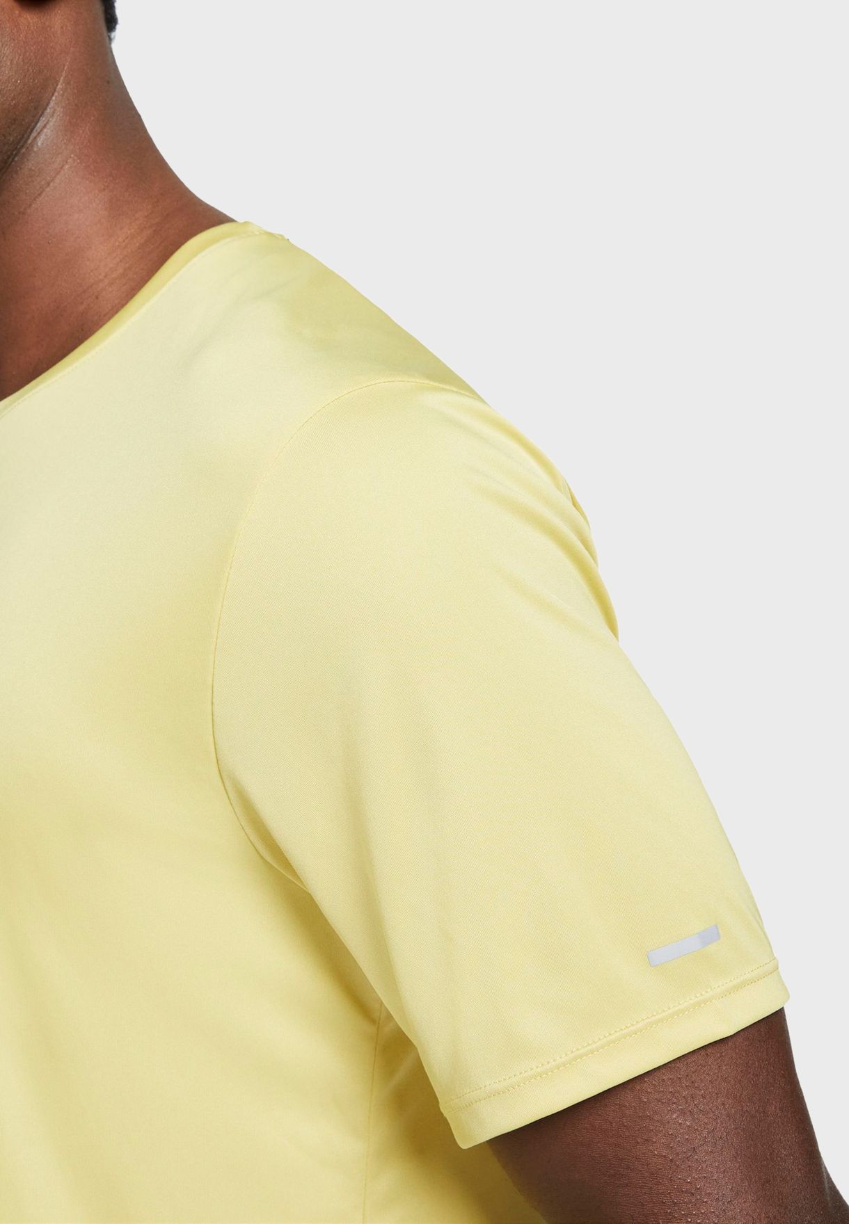 Buy Nike yellow Dri-Fit Miler T-Shirt for Men in MENA, Worldwide