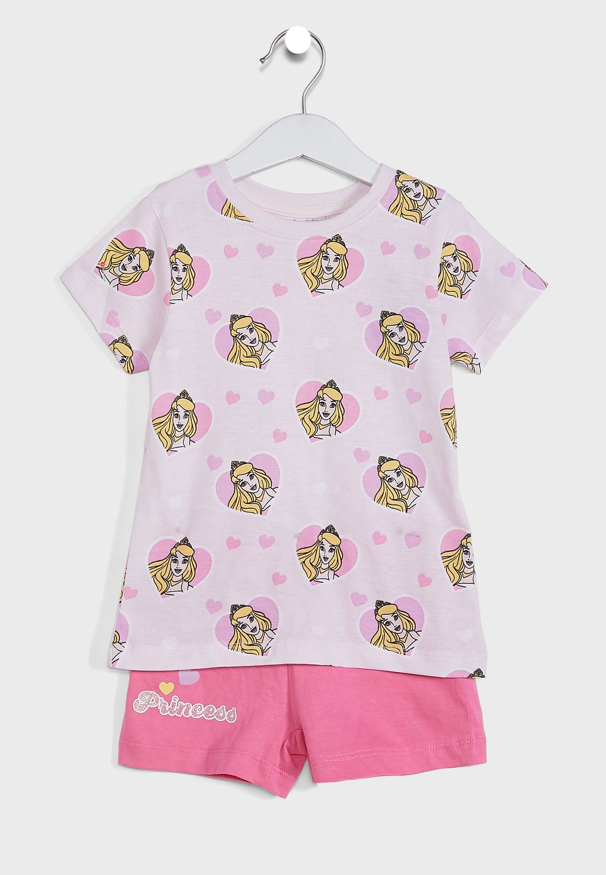 Kids Disney Princess T-Shirt & Short Set