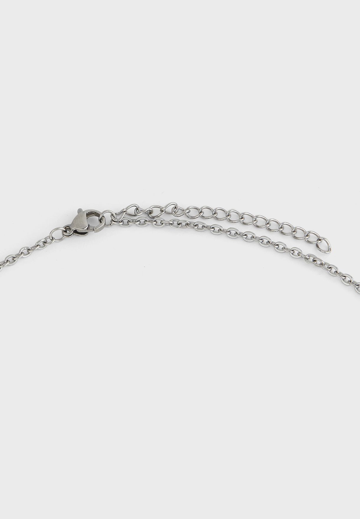 Stainless Steel Brushed Pendant Necklace