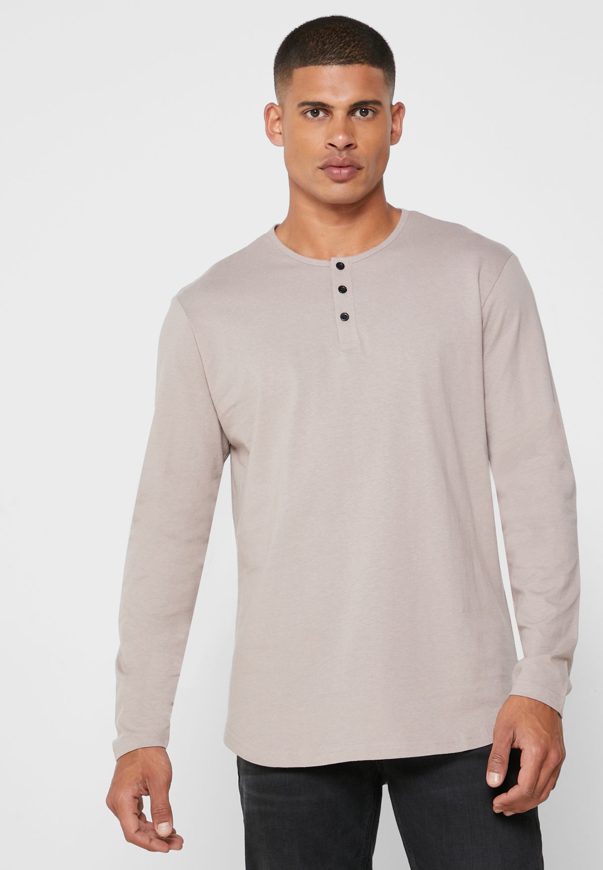 longline crew neck t shirt