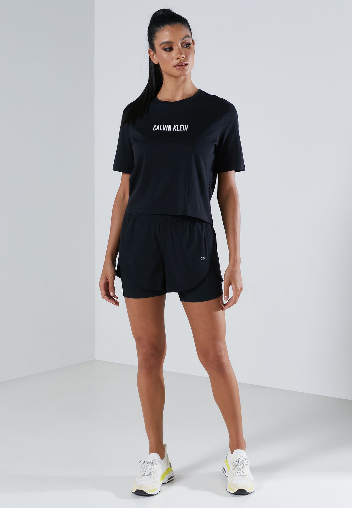Buy Calvin Klein Performance black Woven Shorts for Women in Doha, other  cities