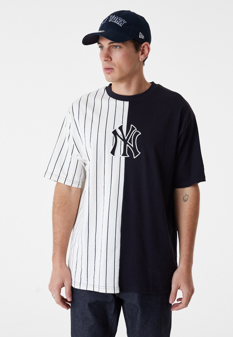 New Era Mlb Big Logo Oversized New York Yankees T-shirt (blk)