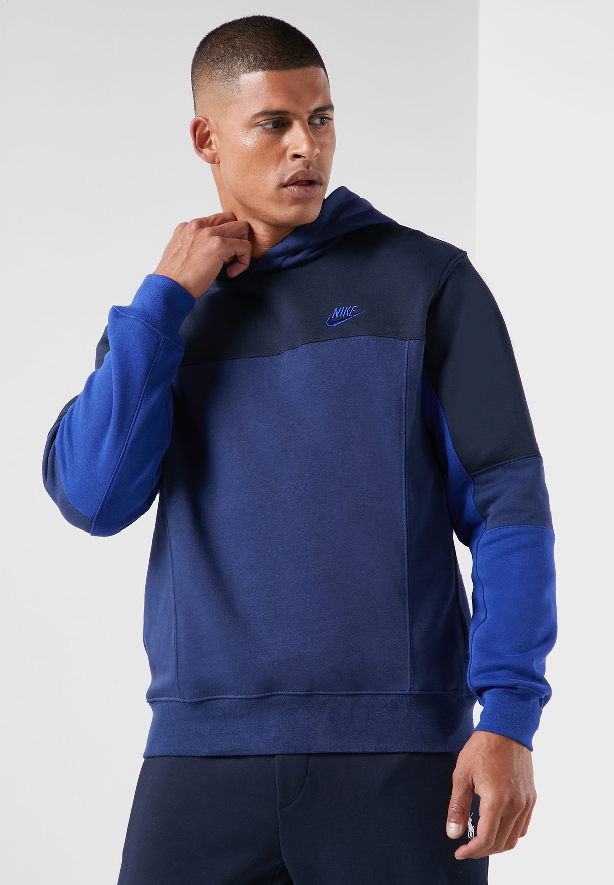Buy Nike blue NSW Seasonal Color Block Hoodie for Kids in MENA, Worldwide