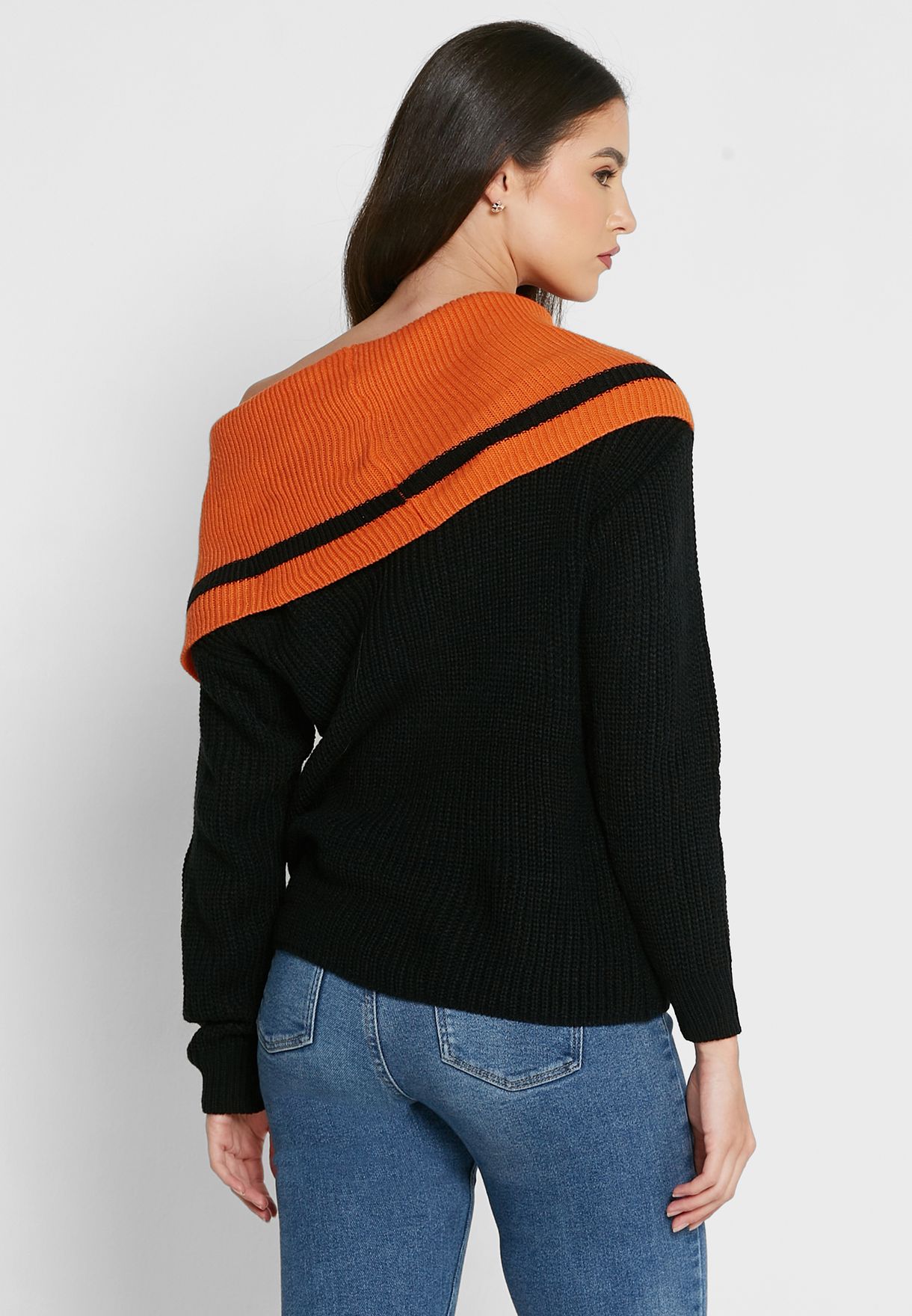 Printed V-Neck Sweater