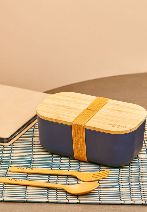 Bamboo Lunchbox And Cutlery Set