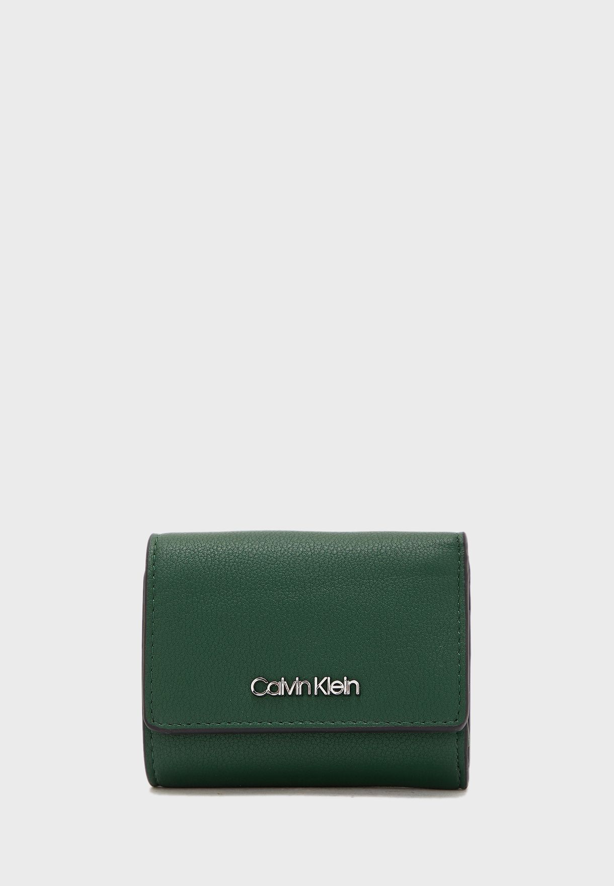 Buy Calvin Klein green Logo Trifold Purse for Women in Muscat, Salalah